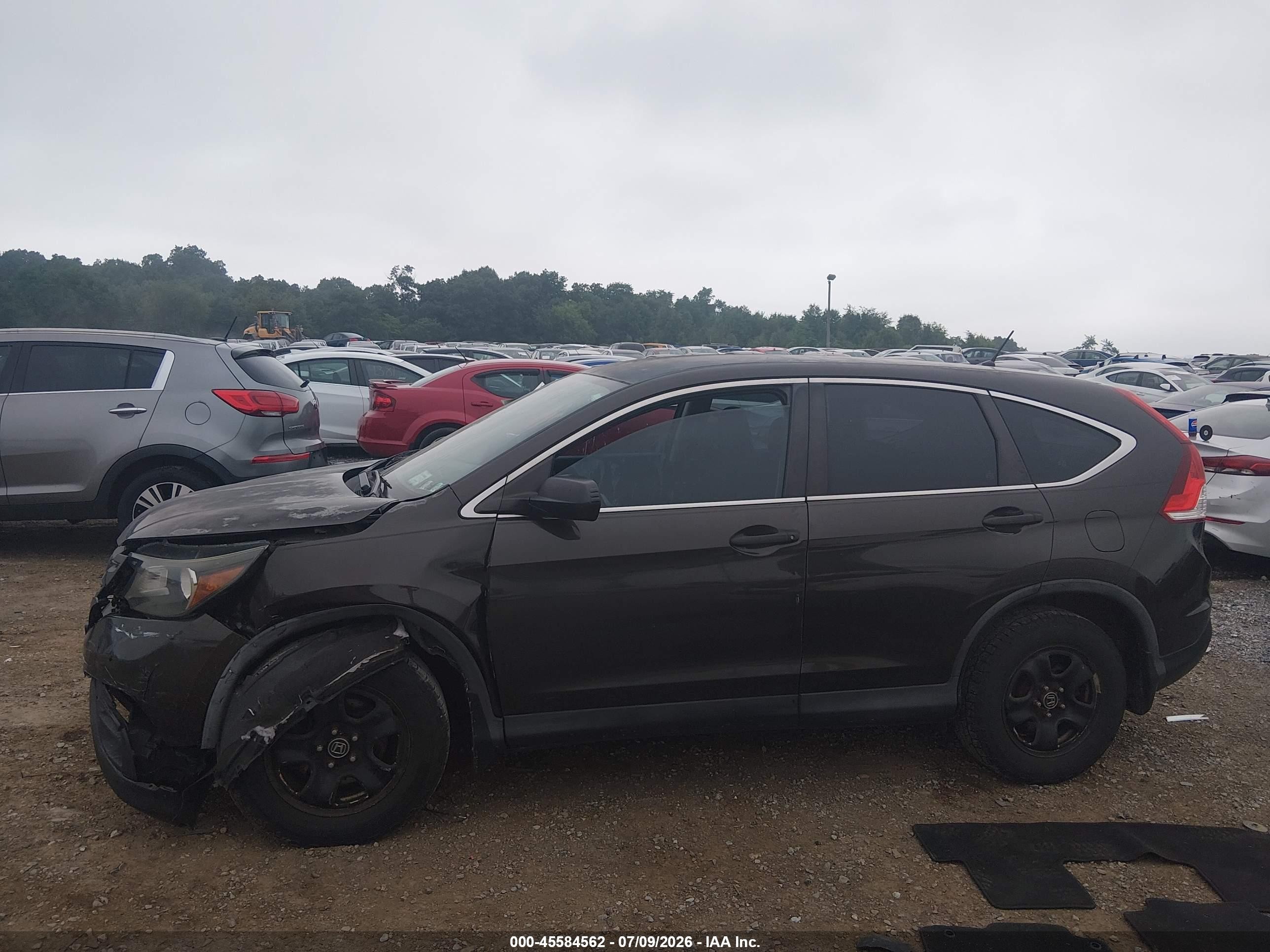 2014 Honda Cr-v Lx Gray vin: 5J6RM3H3XEL004035