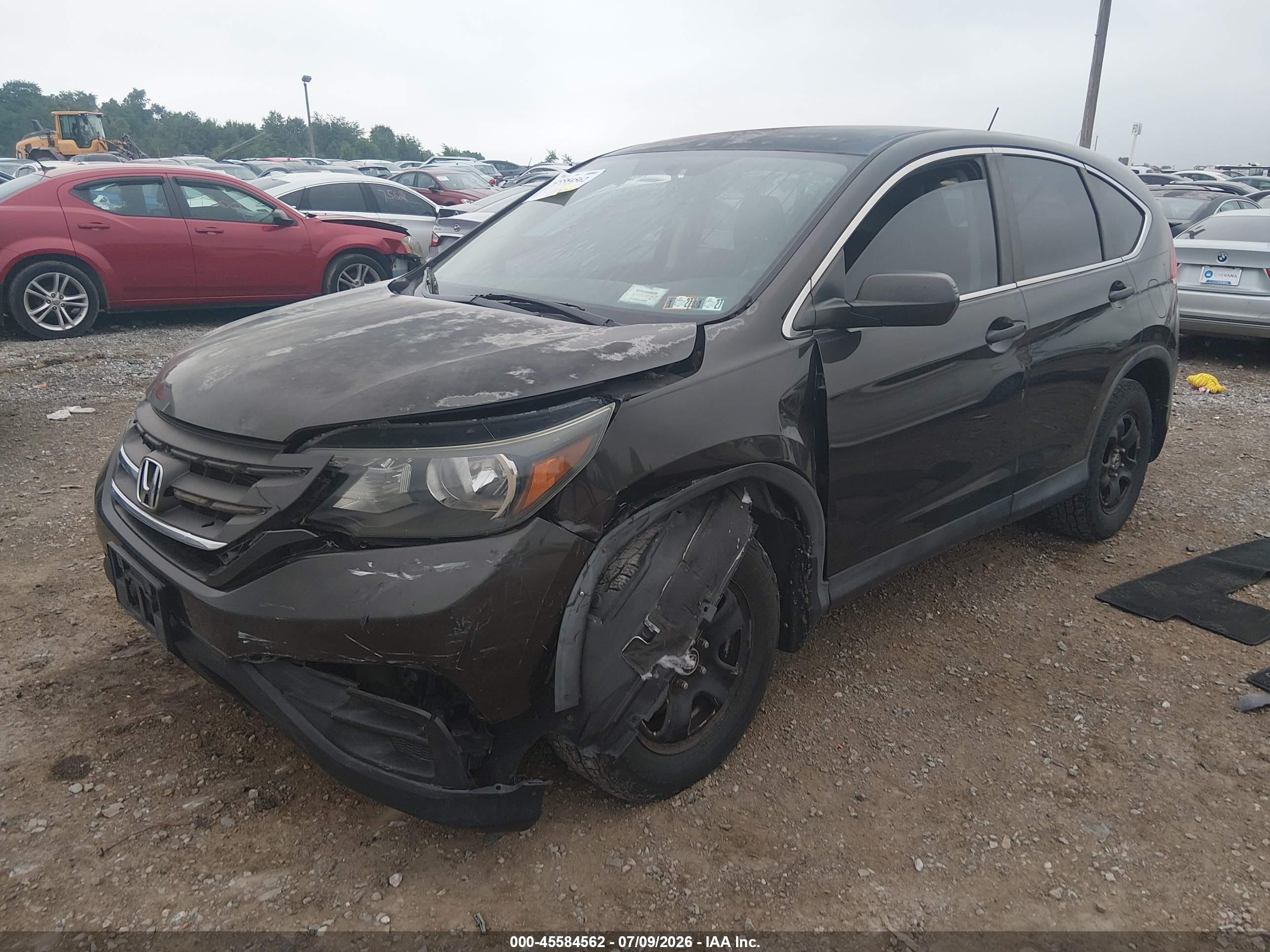 2014 Honda Cr-v Lx Gray vin: 5J6RM3H3XEL004035