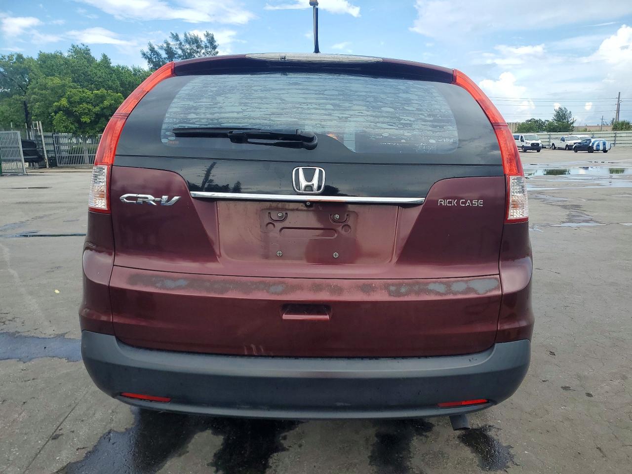 2014 Honda Cr-v Lx Burgundy vin: 5J6RM3H3XEL008201