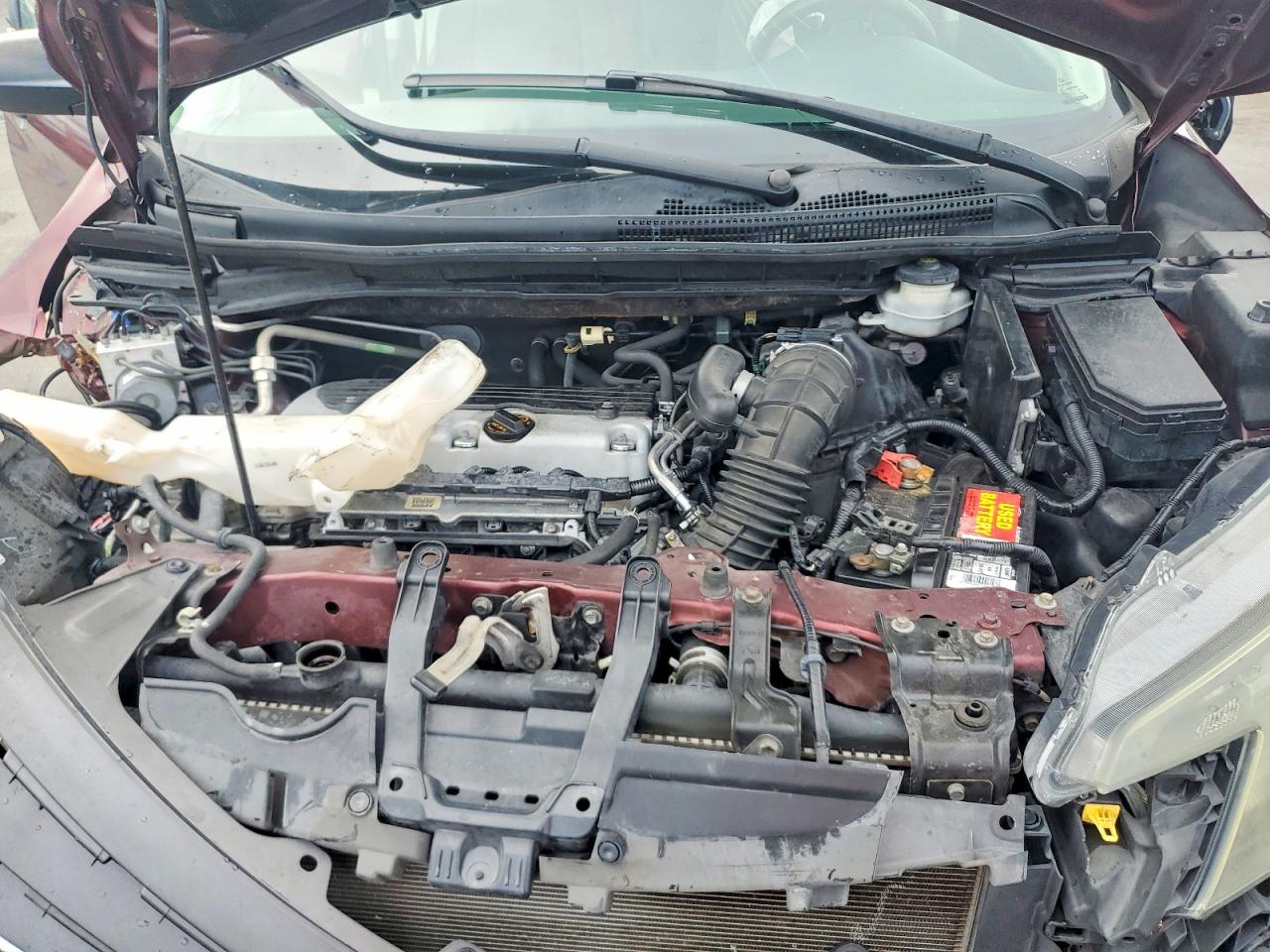 2014 Honda Cr-v Lx Burgundy vin: 5J6RM3H3XEL008201