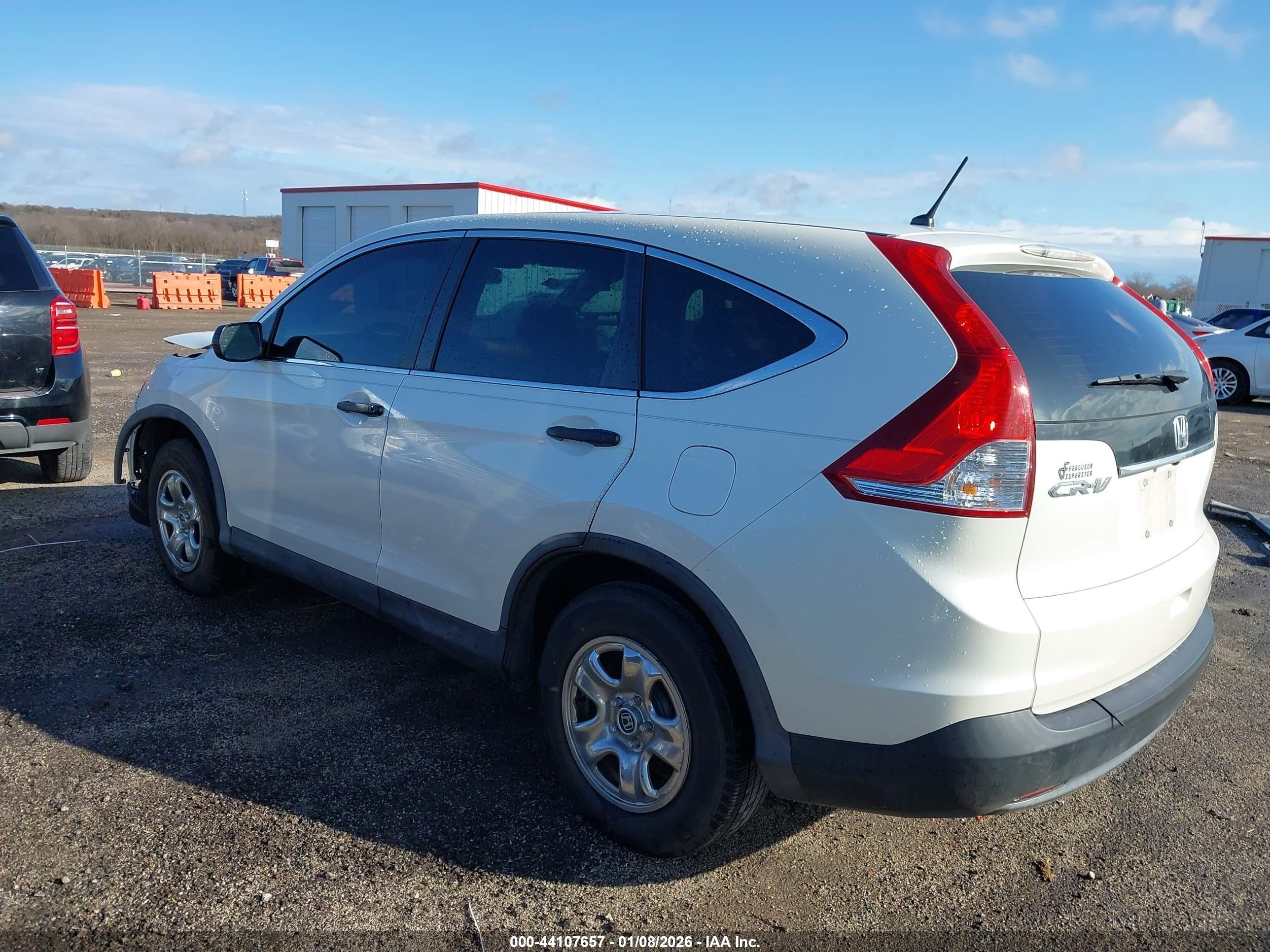 2014 Honda Cr-v Lx White vin: 5J6RM3H3XEL012507