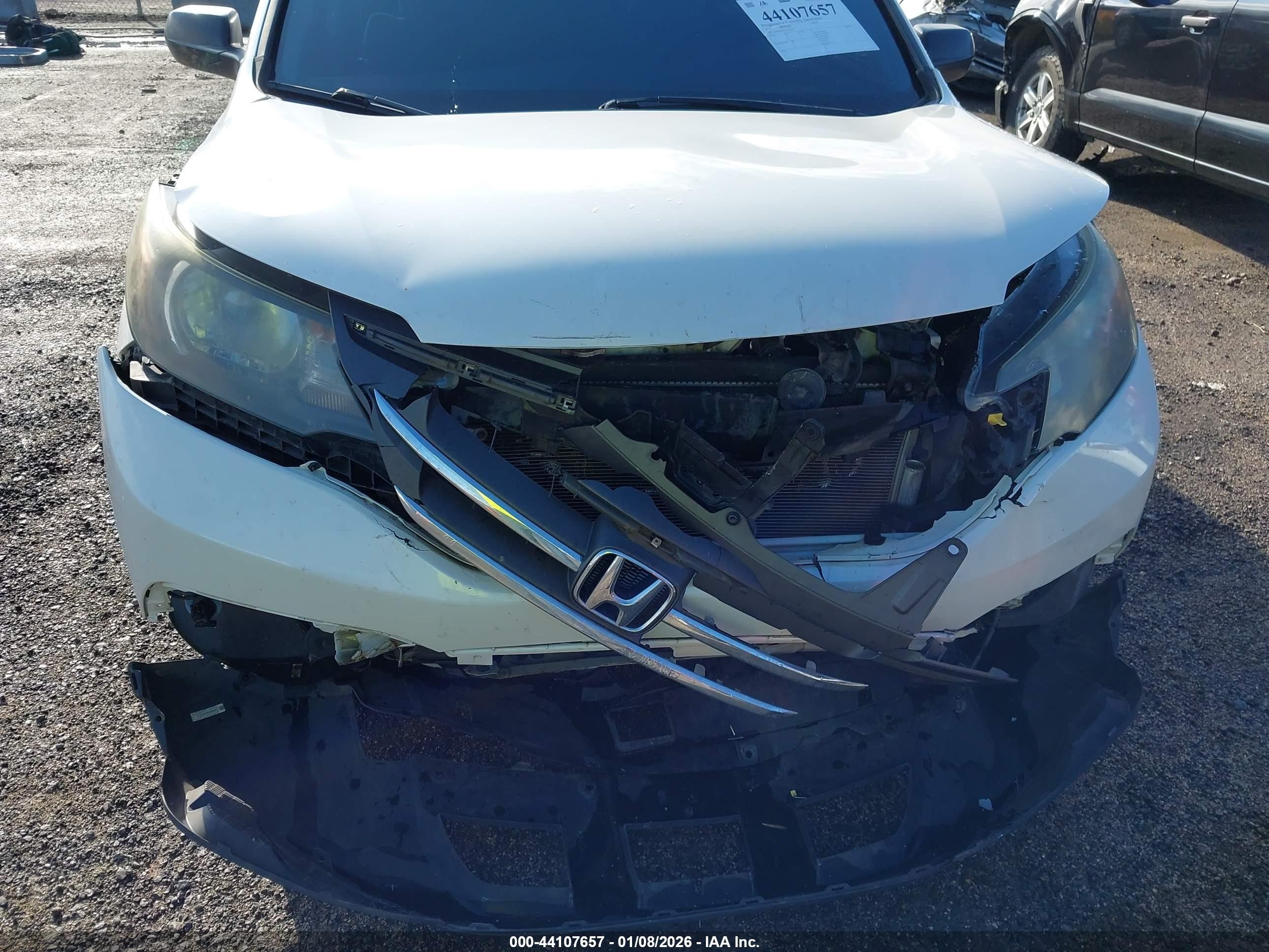 2014 Honda Cr-v Lx White vin: 5J6RM3H3XEL012507