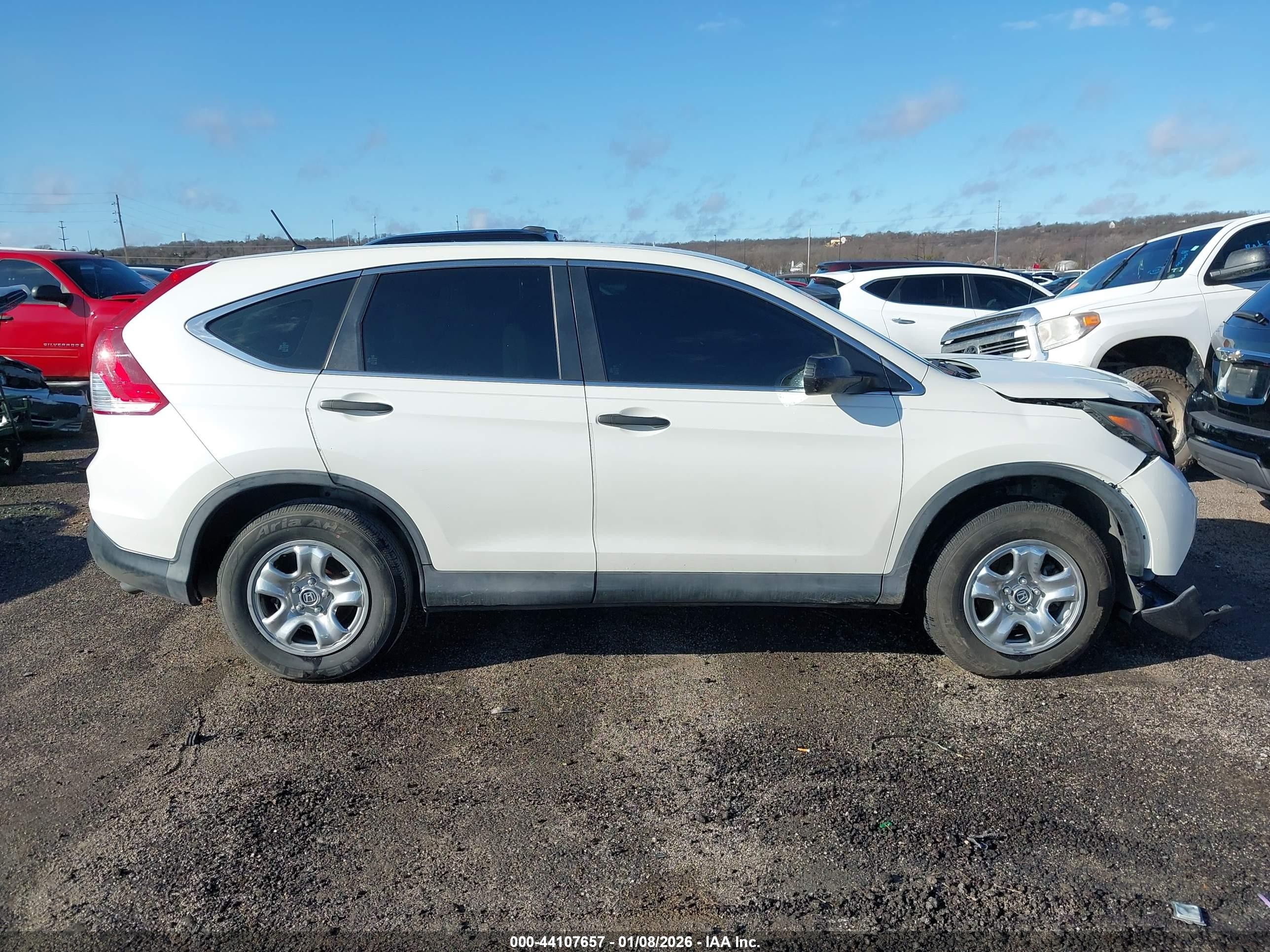 2014 Honda Cr-v Lx White vin: 5J6RM3H3XEL012507