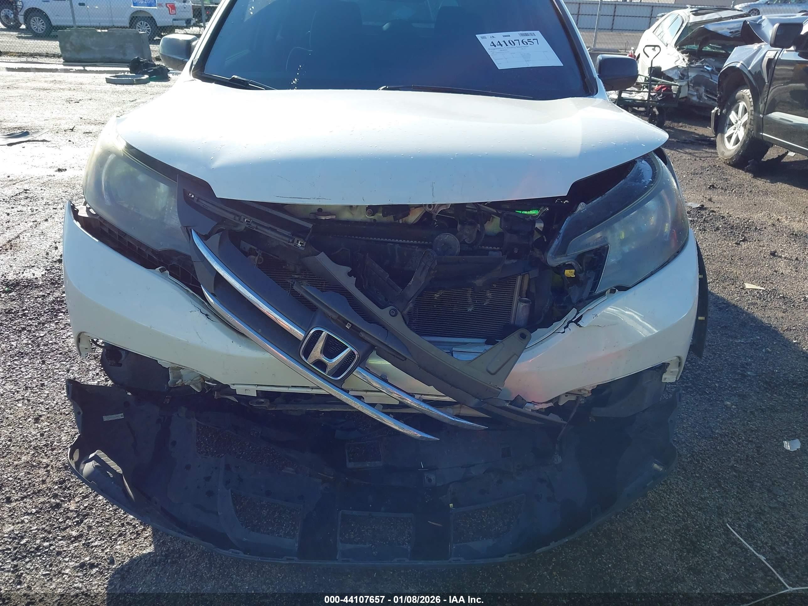 2014 Honda Cr-v Lx White vin: 5J6RM3H3XEL012507