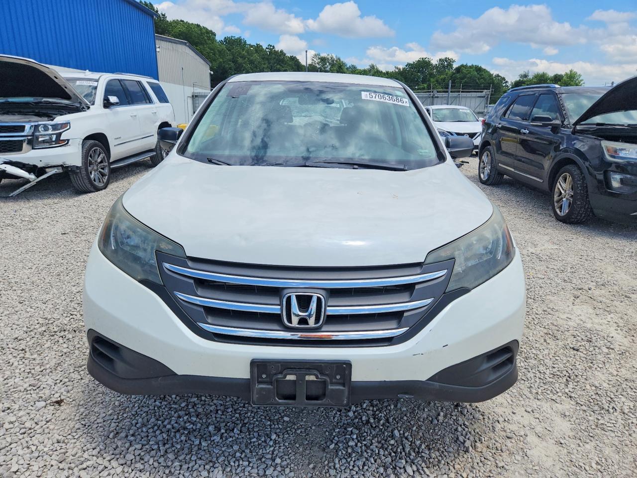 2014 Honda Cr-v Lx White vin: 5J6RM3H3XEL022812