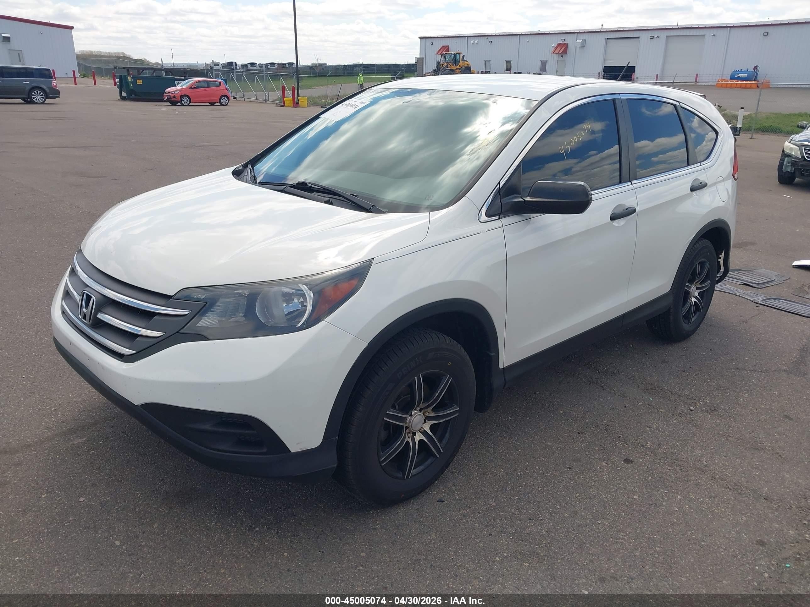 2014 Honda Cr-v Lx White vin: 5J6RM3H3XEL027105