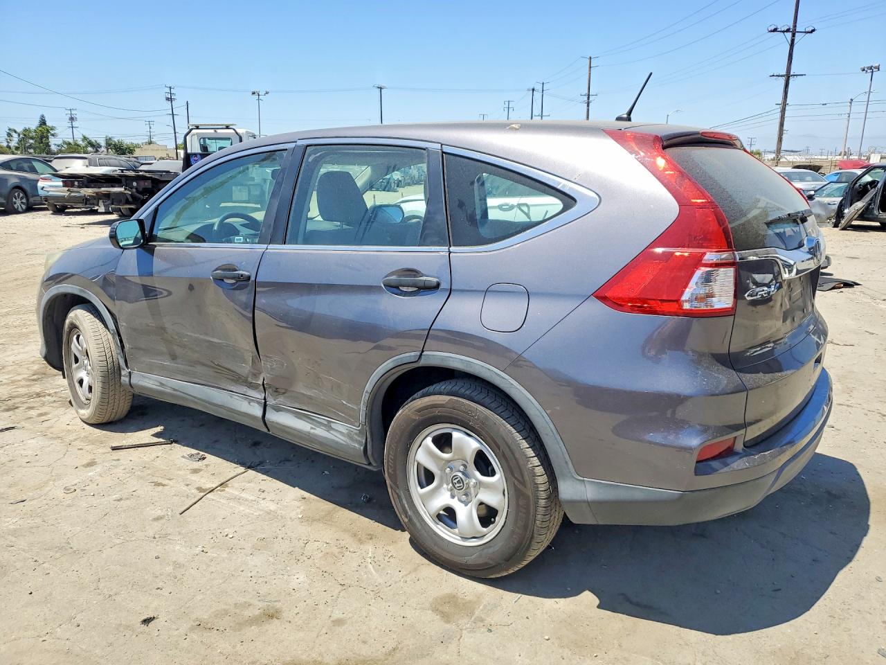 2015 Honda Cr-v Lx Gray vin: 5J6RM3H3XFL003274