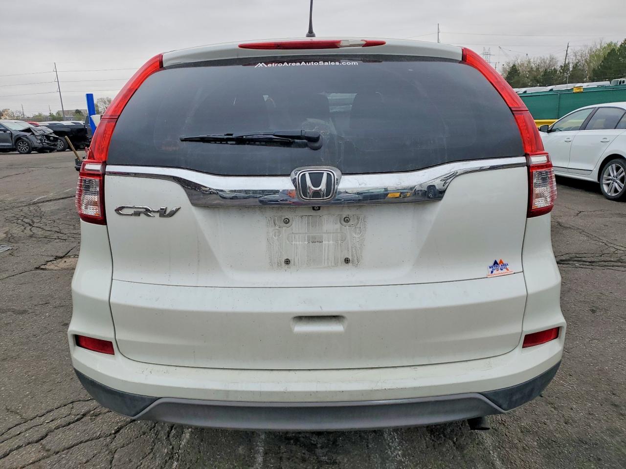 2015 Honda Cr-v Lx White vin: 5J6RM3H3XFL004991