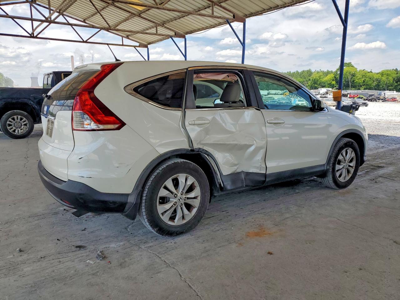 2012 Honda Cr-v Ex White vin: 5J6RM3H50CL023322