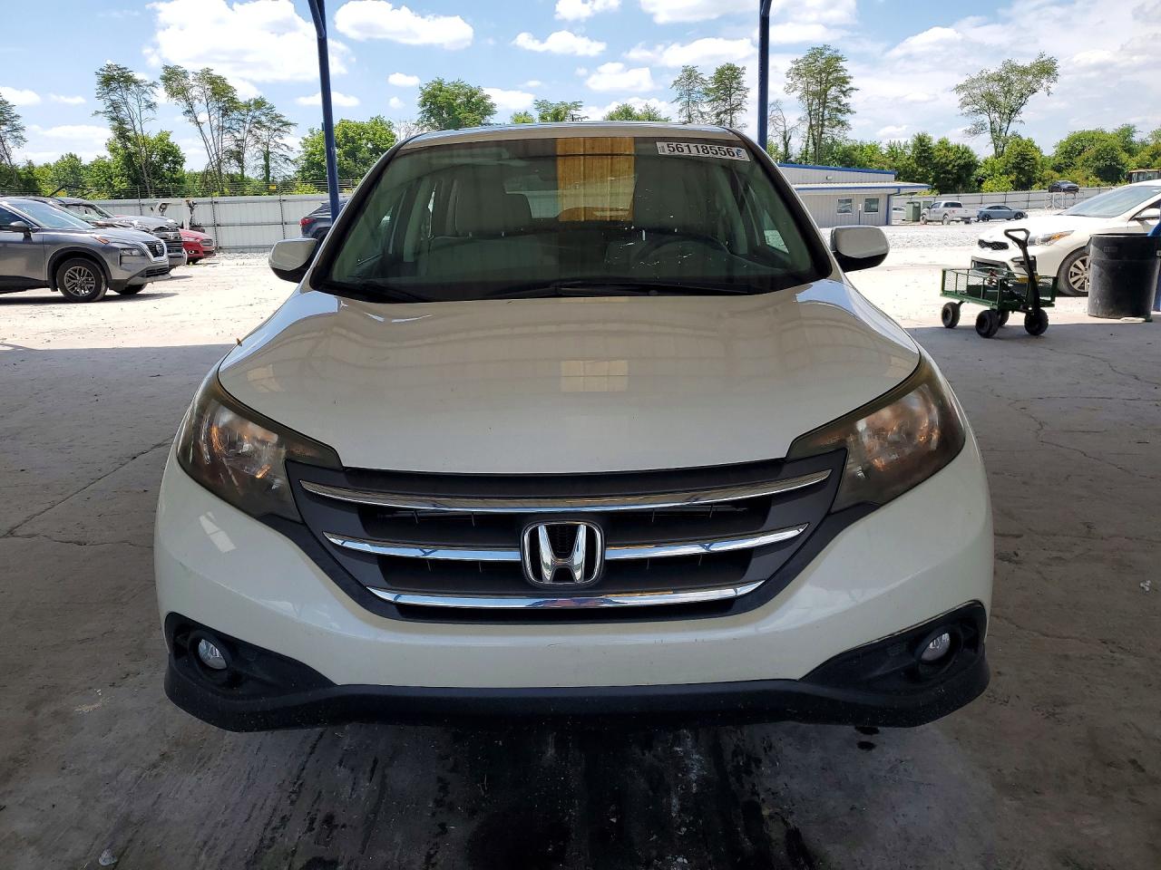 2012 Honda Cr-v Ex White vin: 5J6RM3H50CL023322