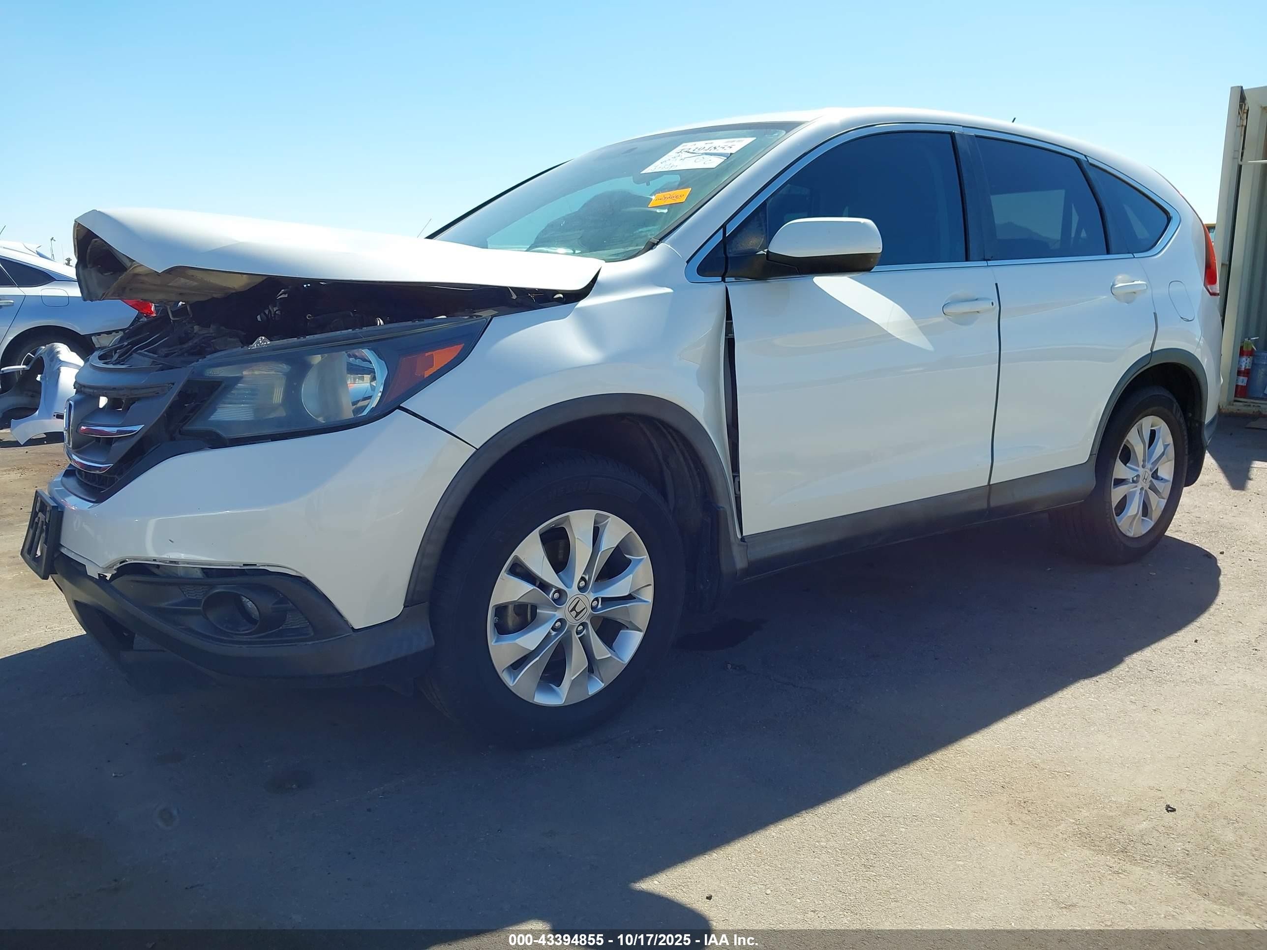 2013 Honda Cr-v Ex White vin: 5J6RM3H50DL006571