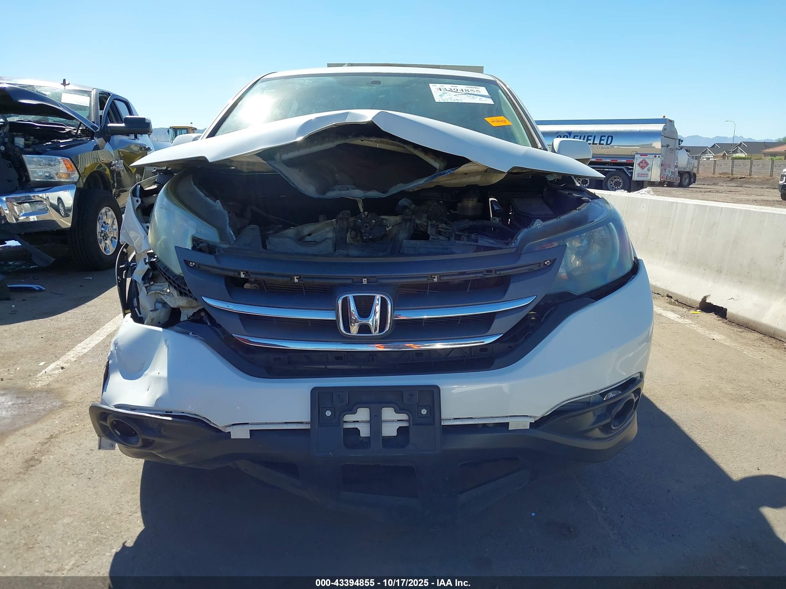 2013 Honda Cr-v Ex White vin: 5J6RM3H50DL006571