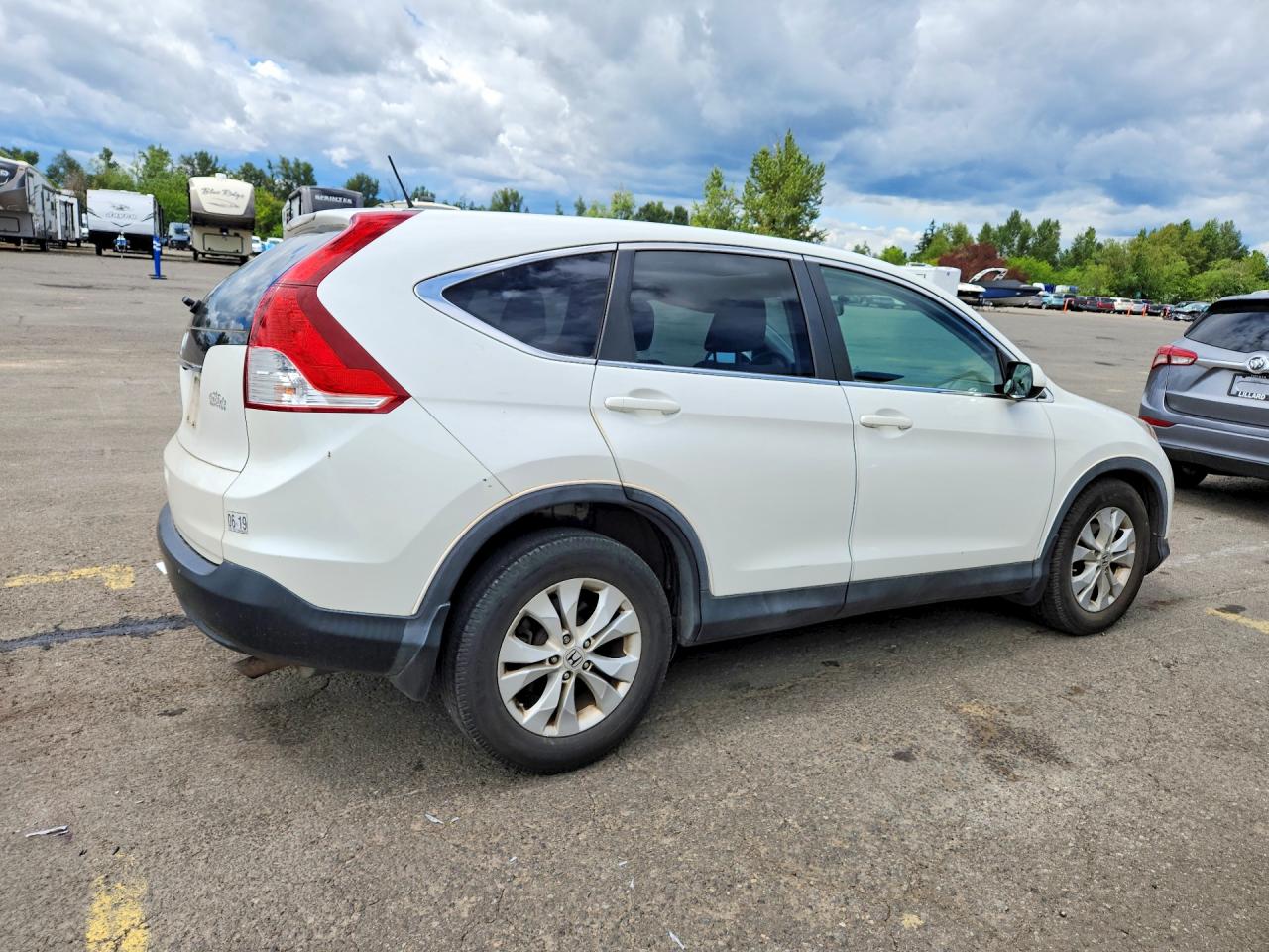 2013 Honda Cr-v Ex White vin: 5J6RM3H50DL025489