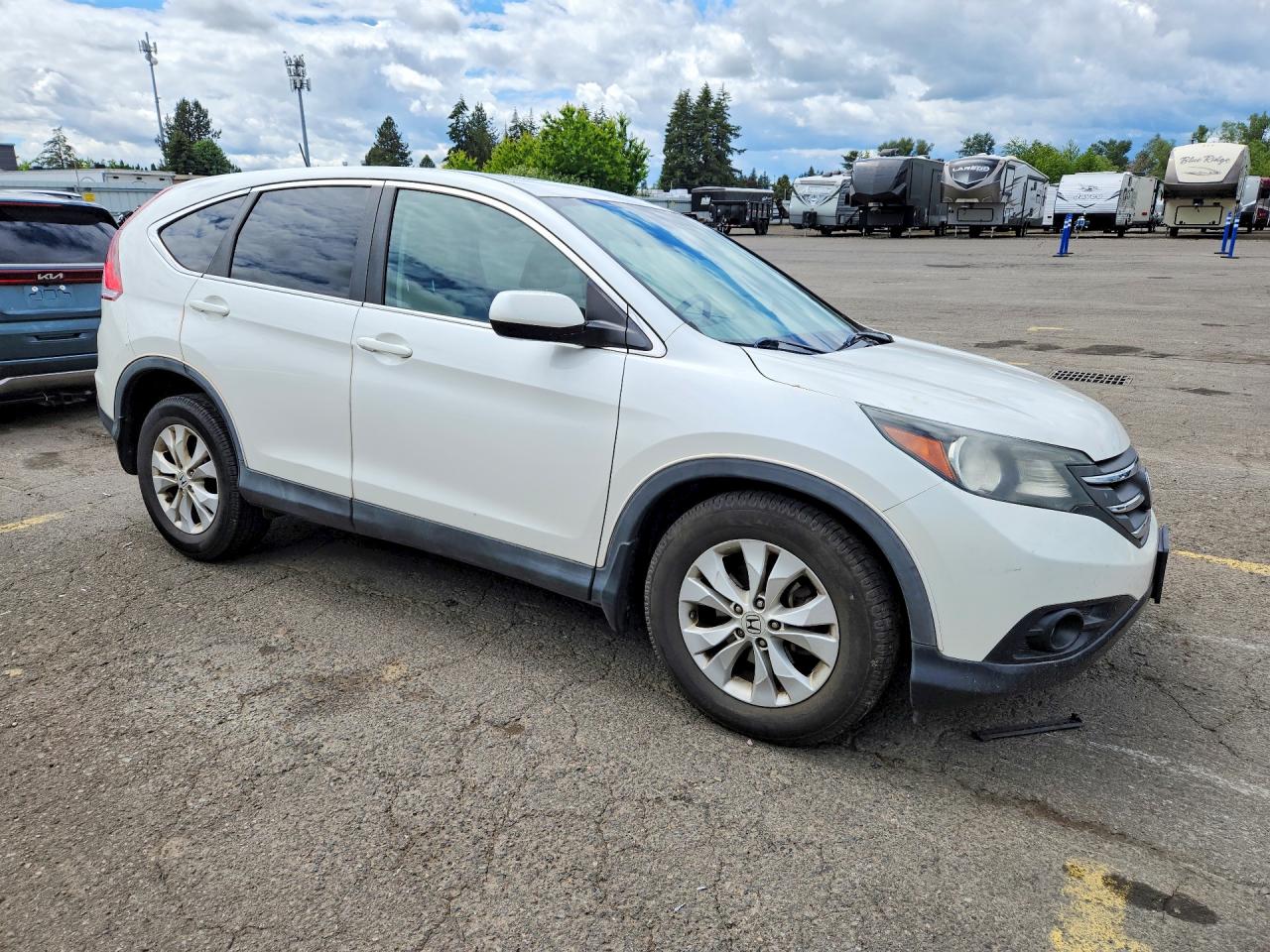 2013 Honda Cr-v Ex White vin: 5J6RM3H50DL025489