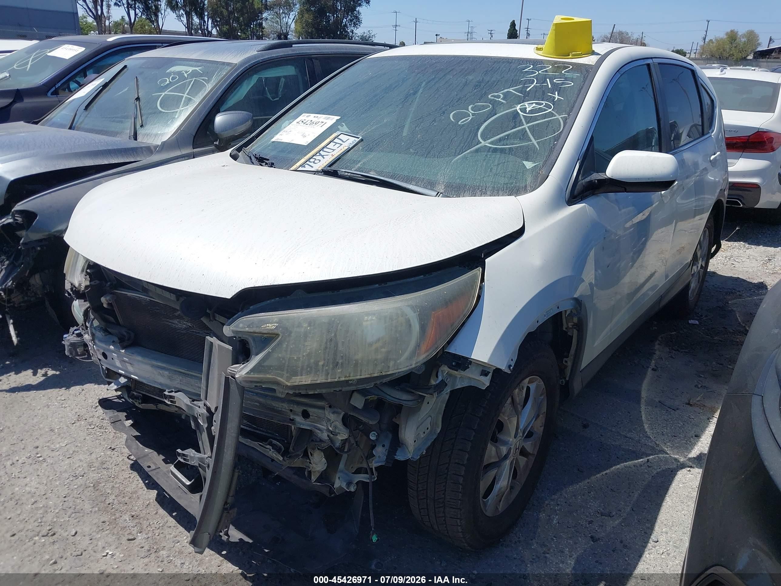 2014 Honda Cr-v Ex White vin: 5J6RM3H50EL004871