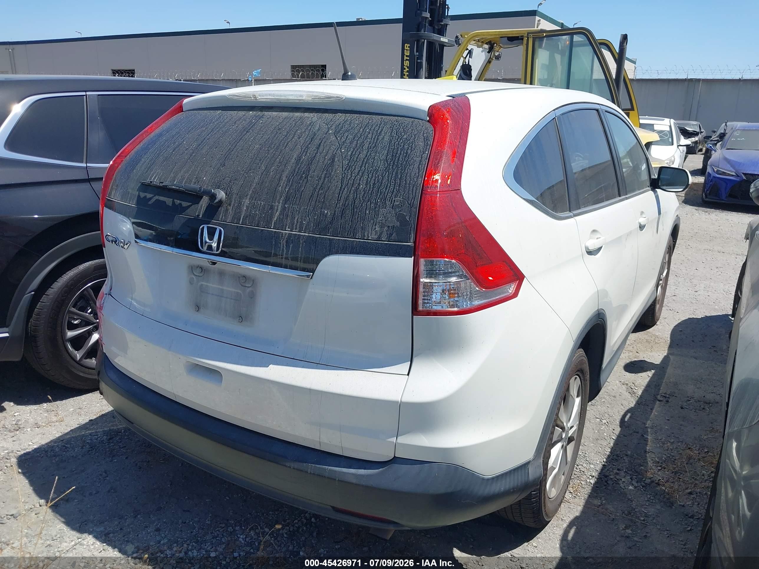 2014 Honda Cr-v Ex White vin: 5J6RM3H50EL004871