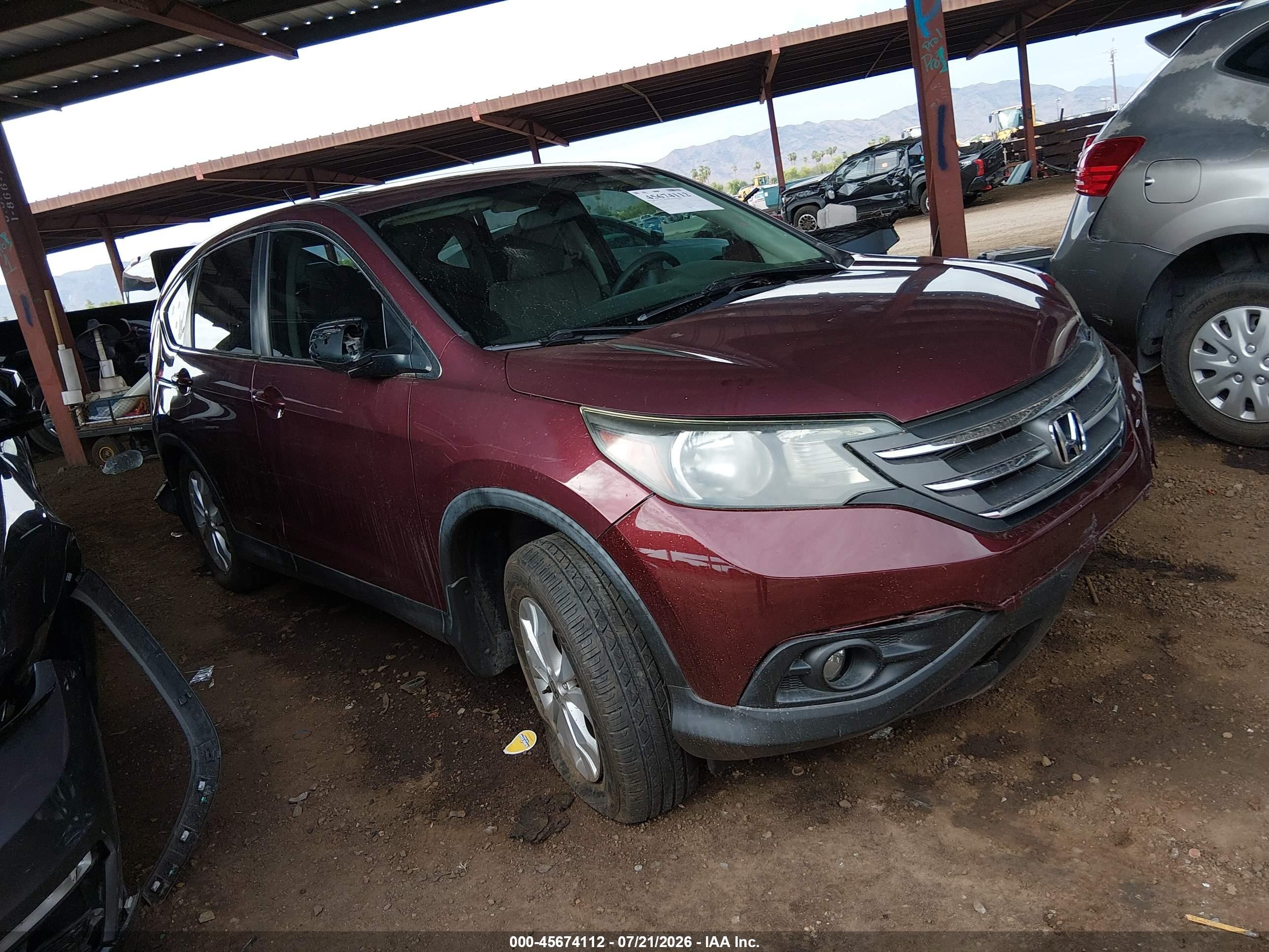 2014 Honda Cr-v Ex Burgundy vin: 5J6RM3H50EL034114