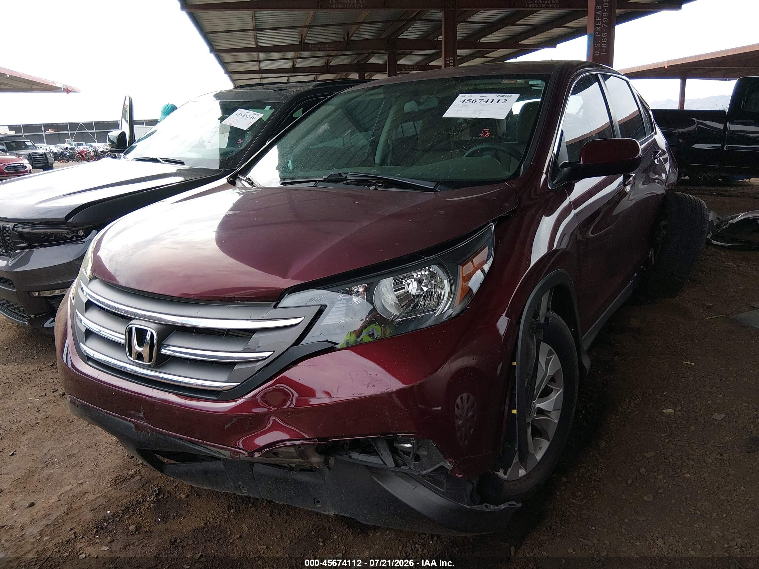2014 Honda Cr-v Ex Burgundy vin: 5J6RM3H50EL034114