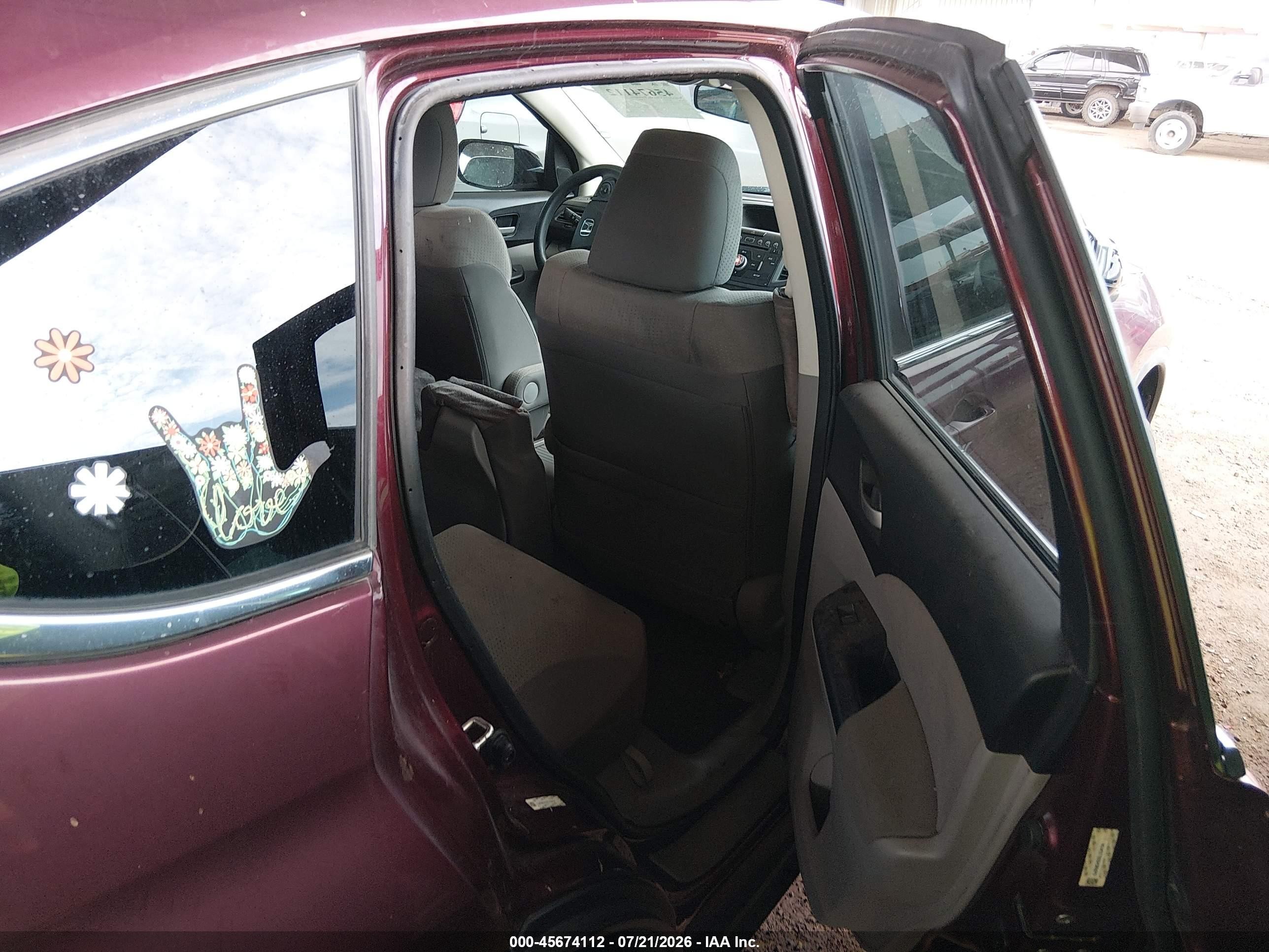 2014 Honda Cr-v Ex Burgundy vin: 5J6RM3H50EL034114