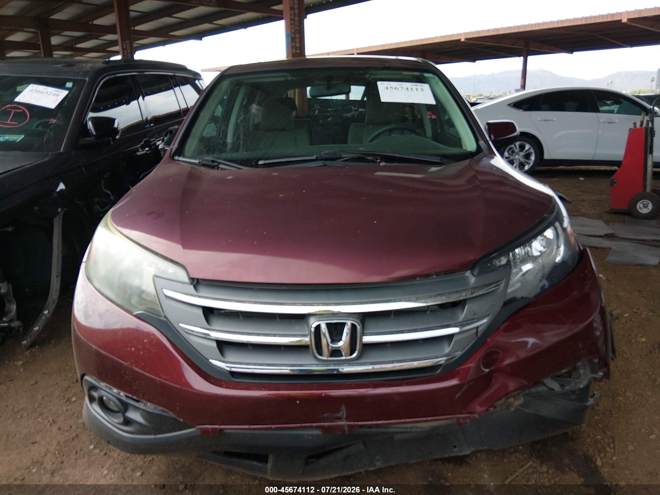 2014 Honda Cr-v Ex Burgundy vin: 5J6RM3H50EL034114