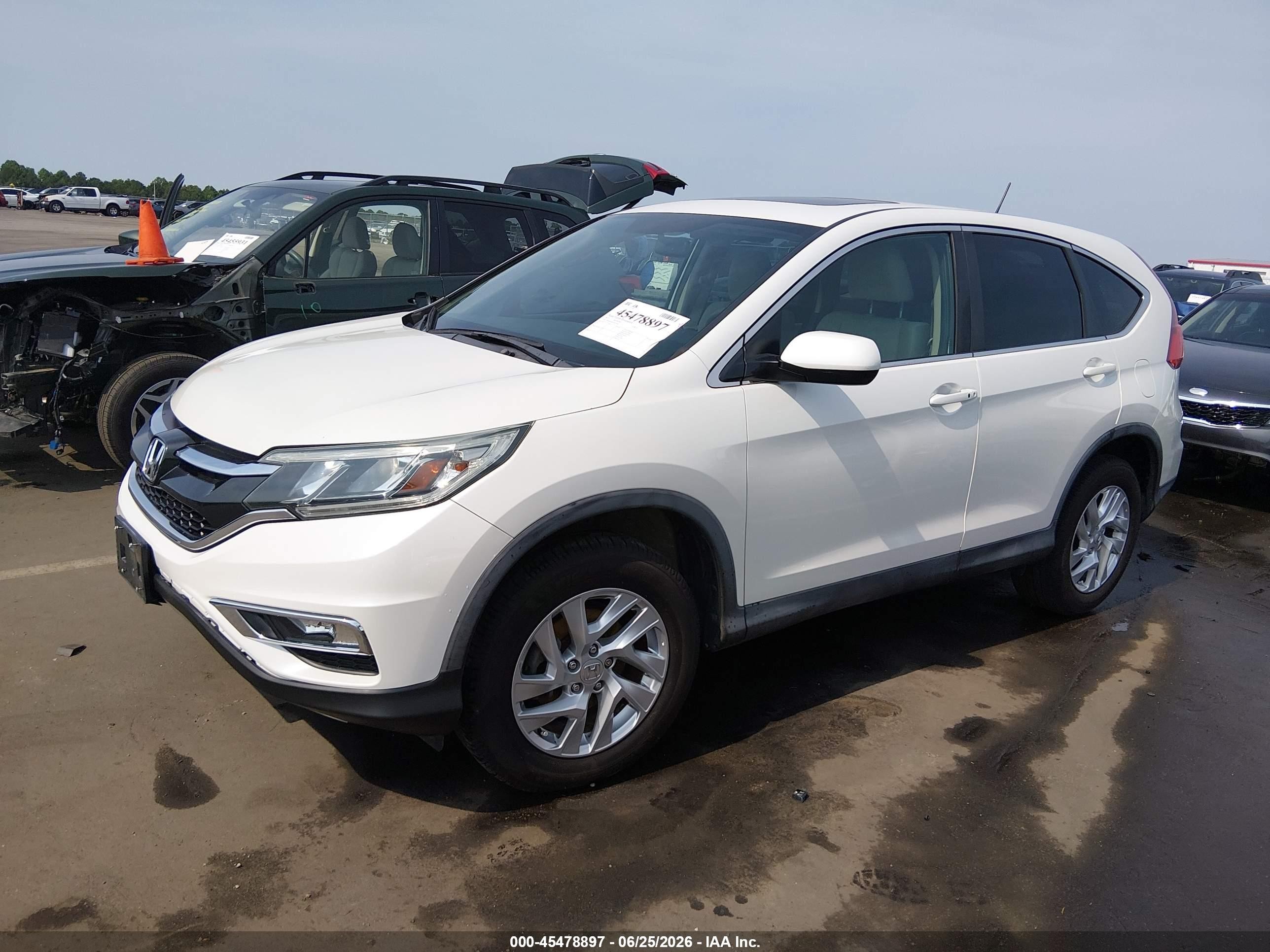 2015 Honda Cr-v Ex Белый vin: 5J6RM3H50FL007240
