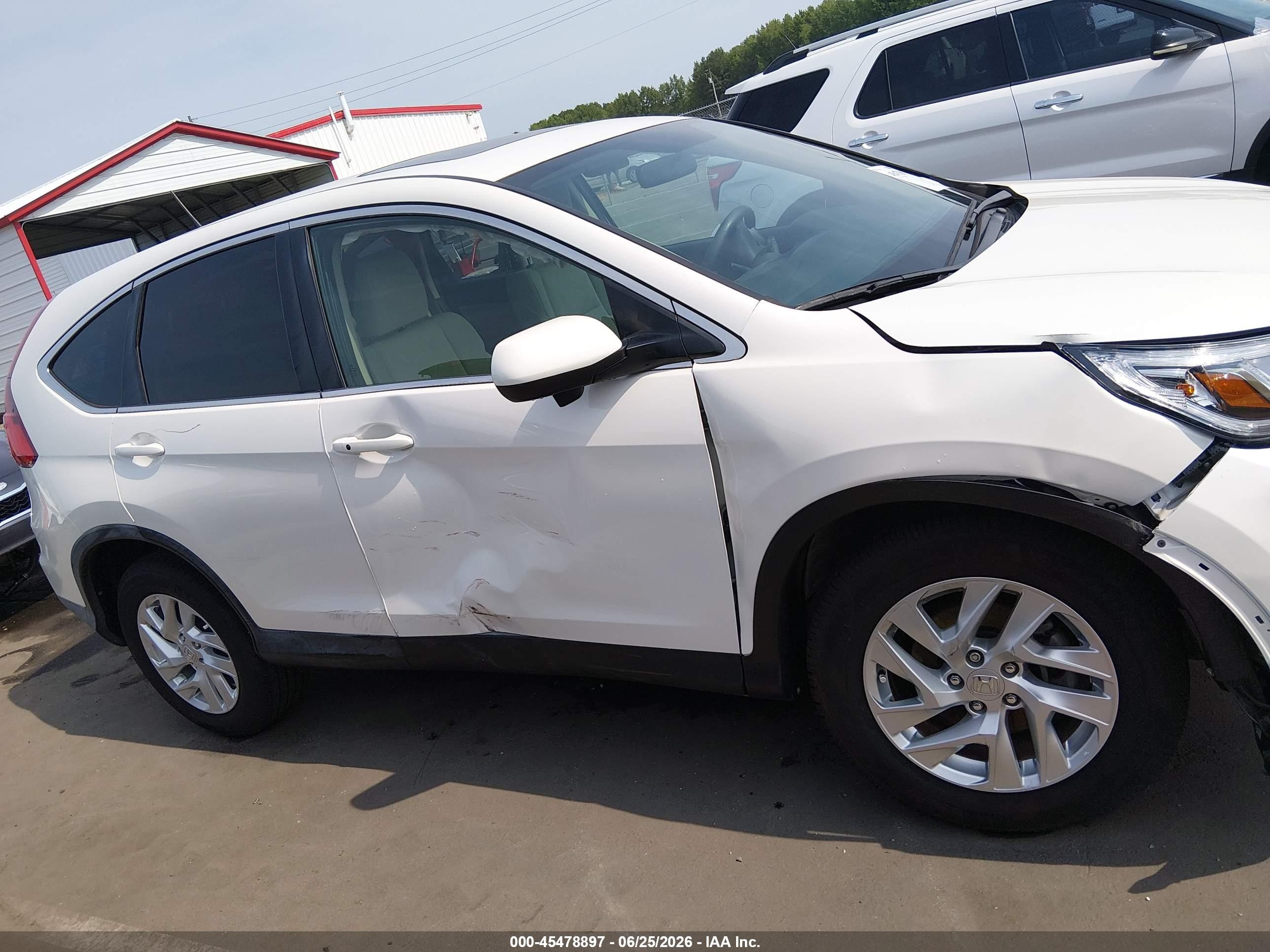 2015 Honda Cr-v Ex Белый vin: 5J6RM3H50FL007240