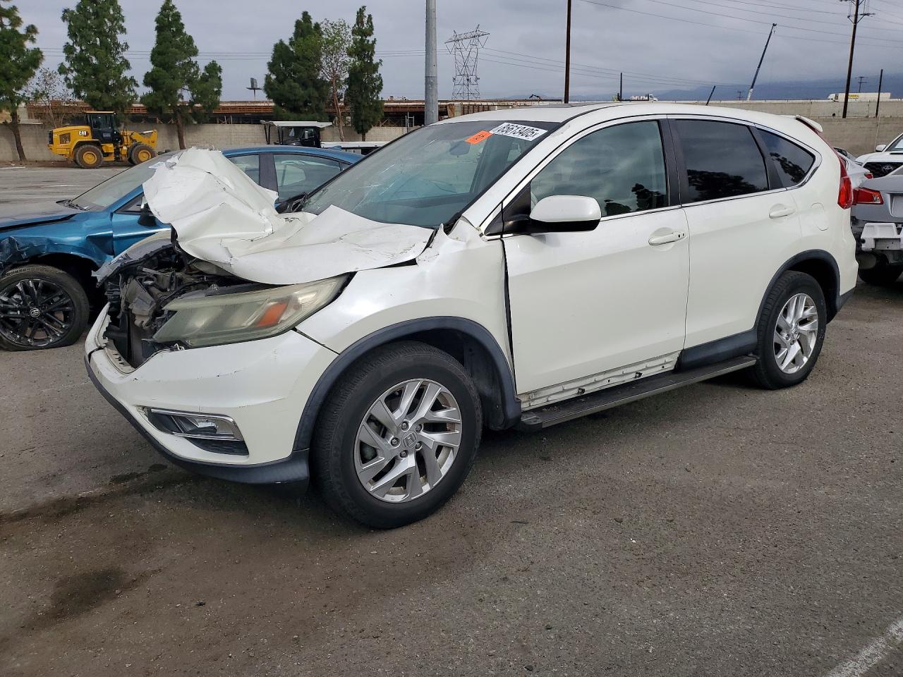 2015 Honda Crv Ex Белый vin: 5J6RM3H50FL013829