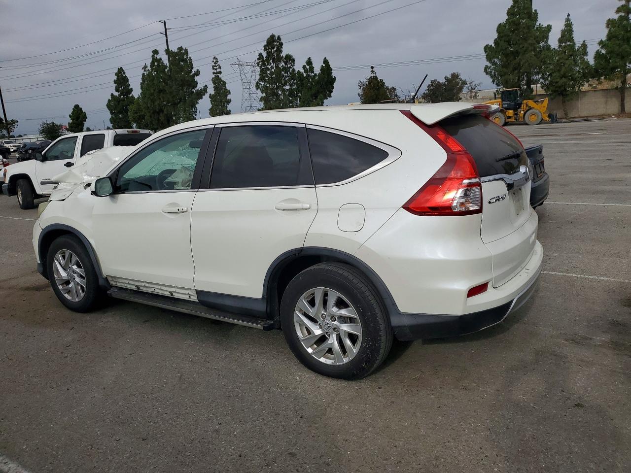 2015 Honda Crv Ex White vin: 5J6RM3H50FL013829