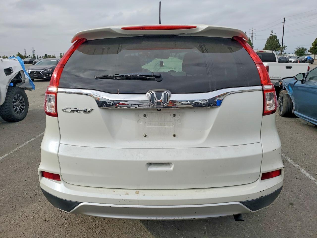 2015 Honda Crv Ex White vin: 5J6RM3H50FL013829
