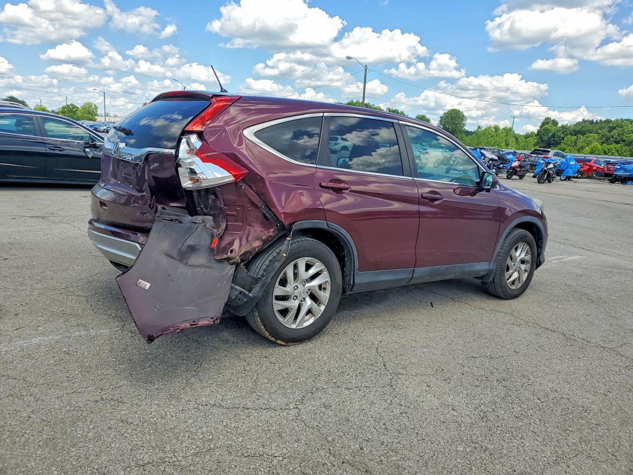 2015 Honda Cr-v Ex Burgundy vin: 5J6RM3H50FL027052