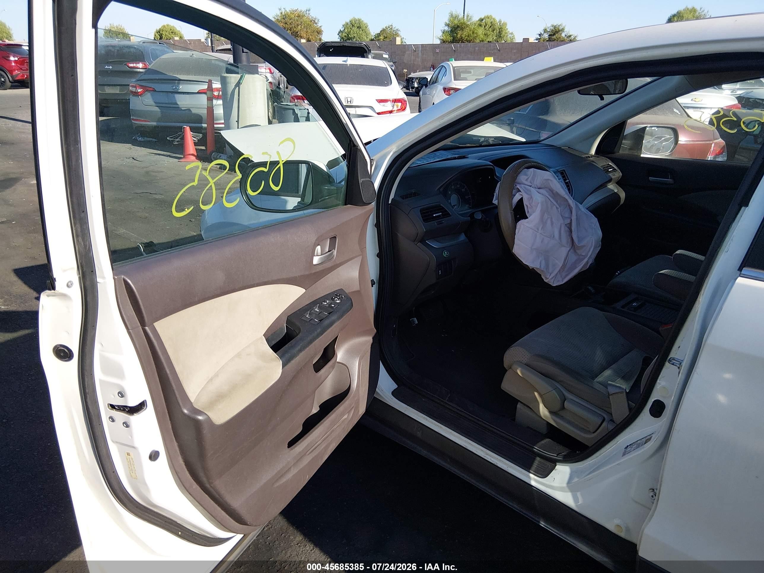 2012 Honda Cr-v Ex White vin: 5J6RM3H51CL006108
