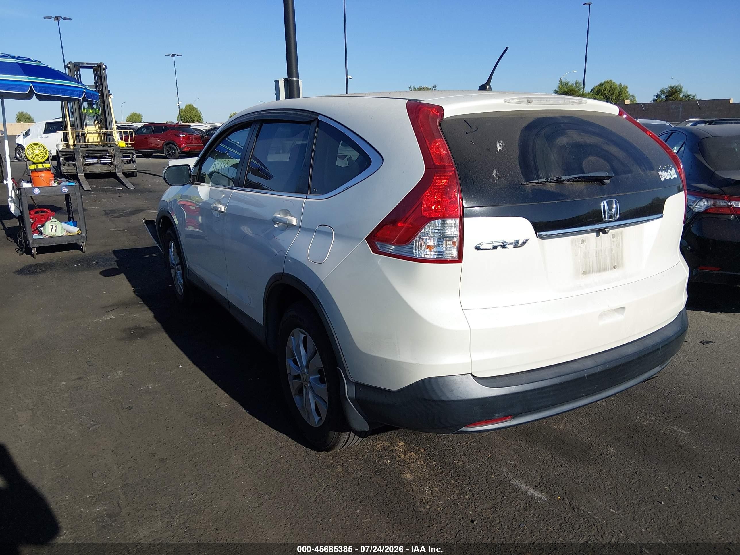 2012 Honda Cr-v Ex White vin: 5J6RM3H51CL006108