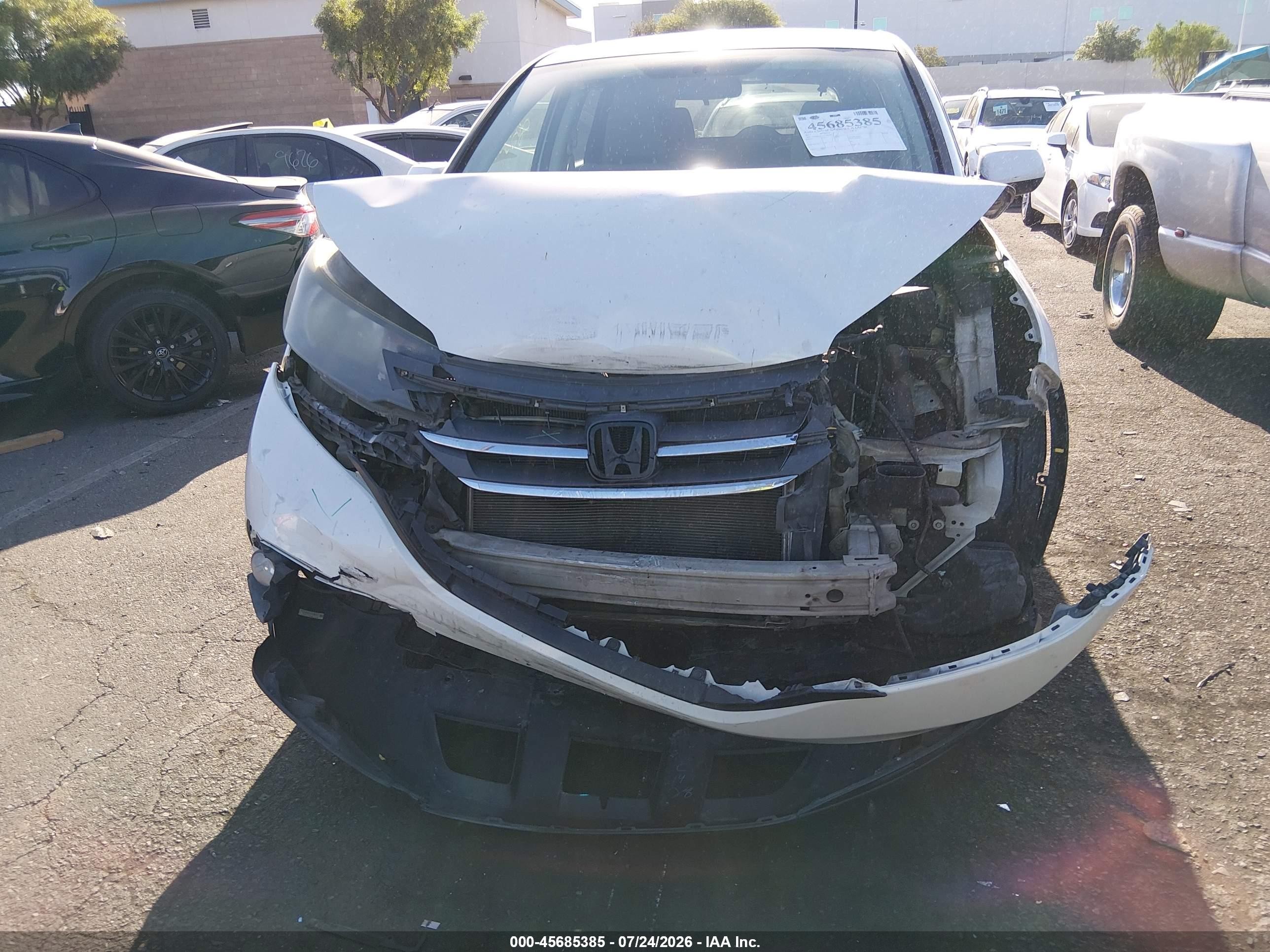 2012 Honda Cr-v Ex White vin: 5J6RM3H51CL006108