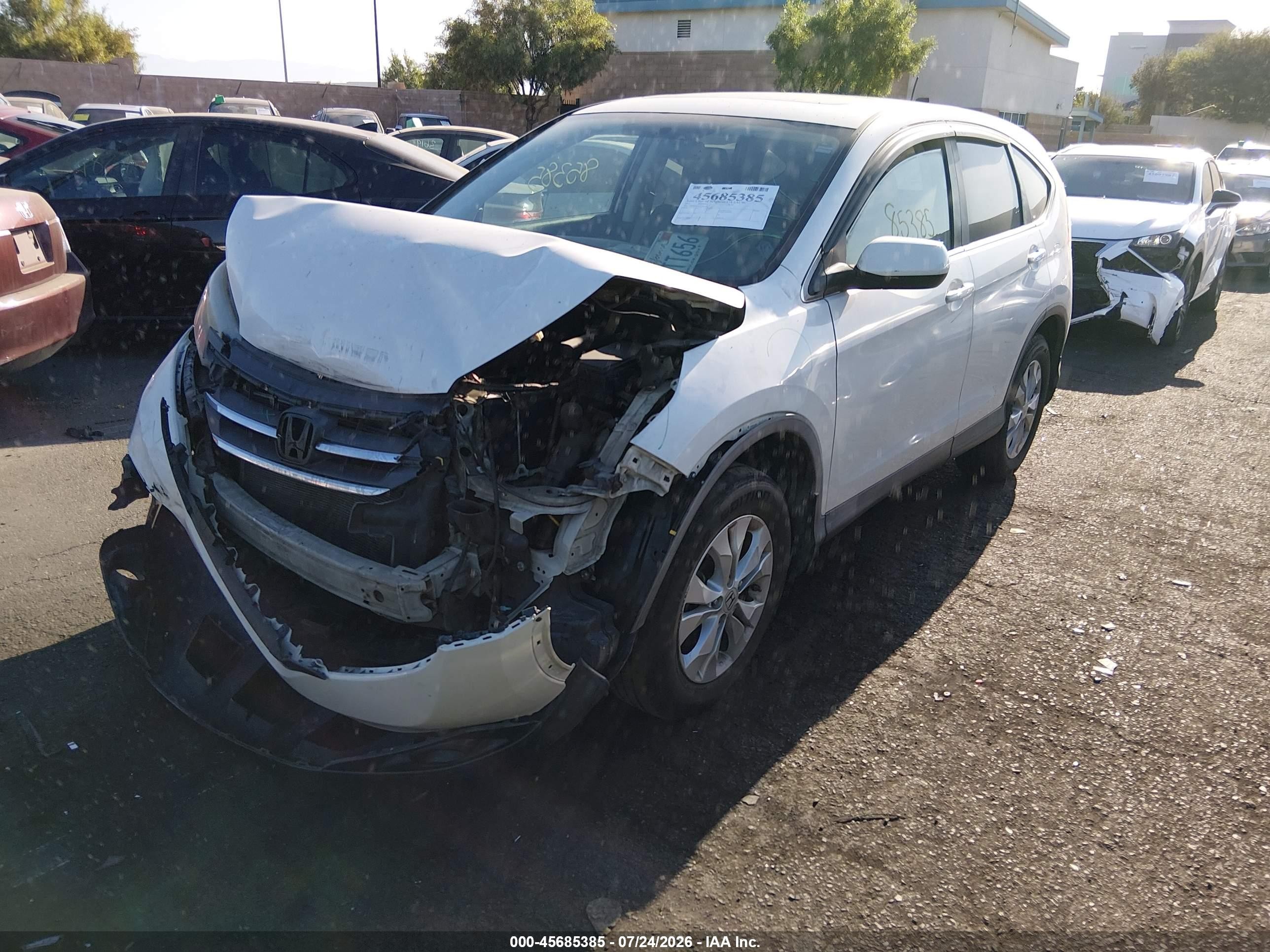 2012 Honda Cr-v Ex White vin: 5J6RM3H51CL006108
