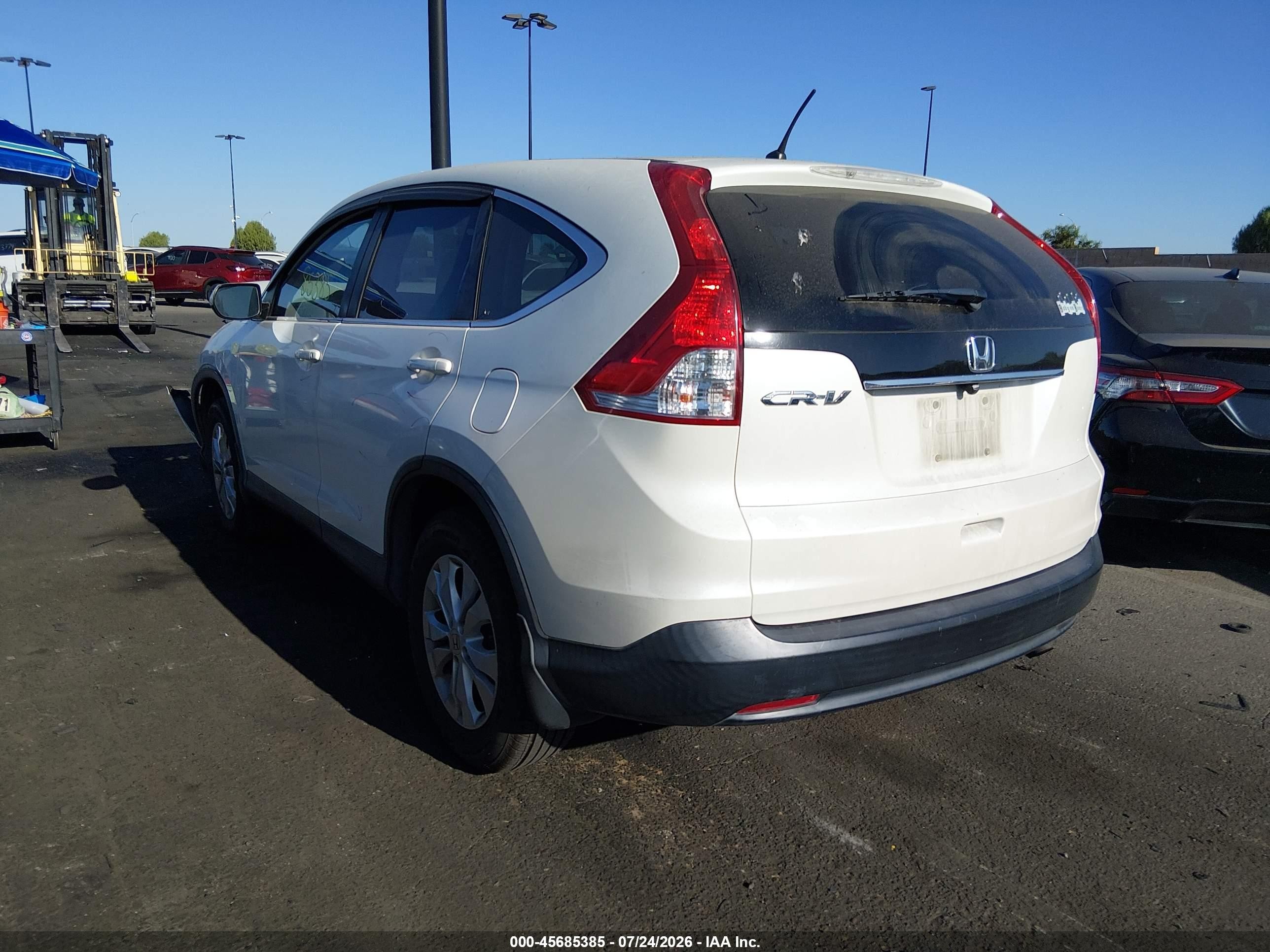 2012 Honda Cr-v Ex White vin: 5J6RM3H51CL006108