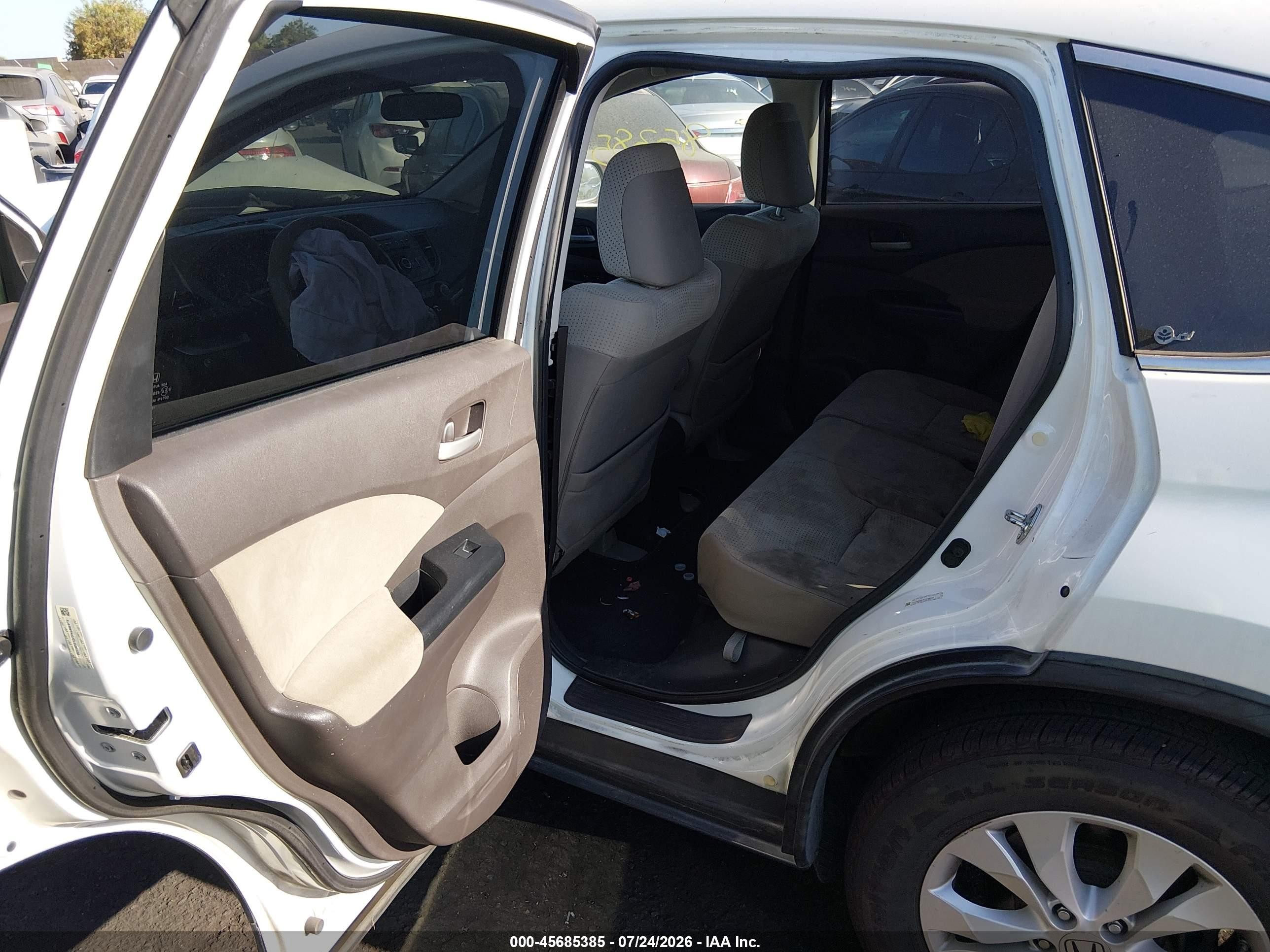 2012 Honda Cr-v Ex White vin: 5J6RM3H51CL006108