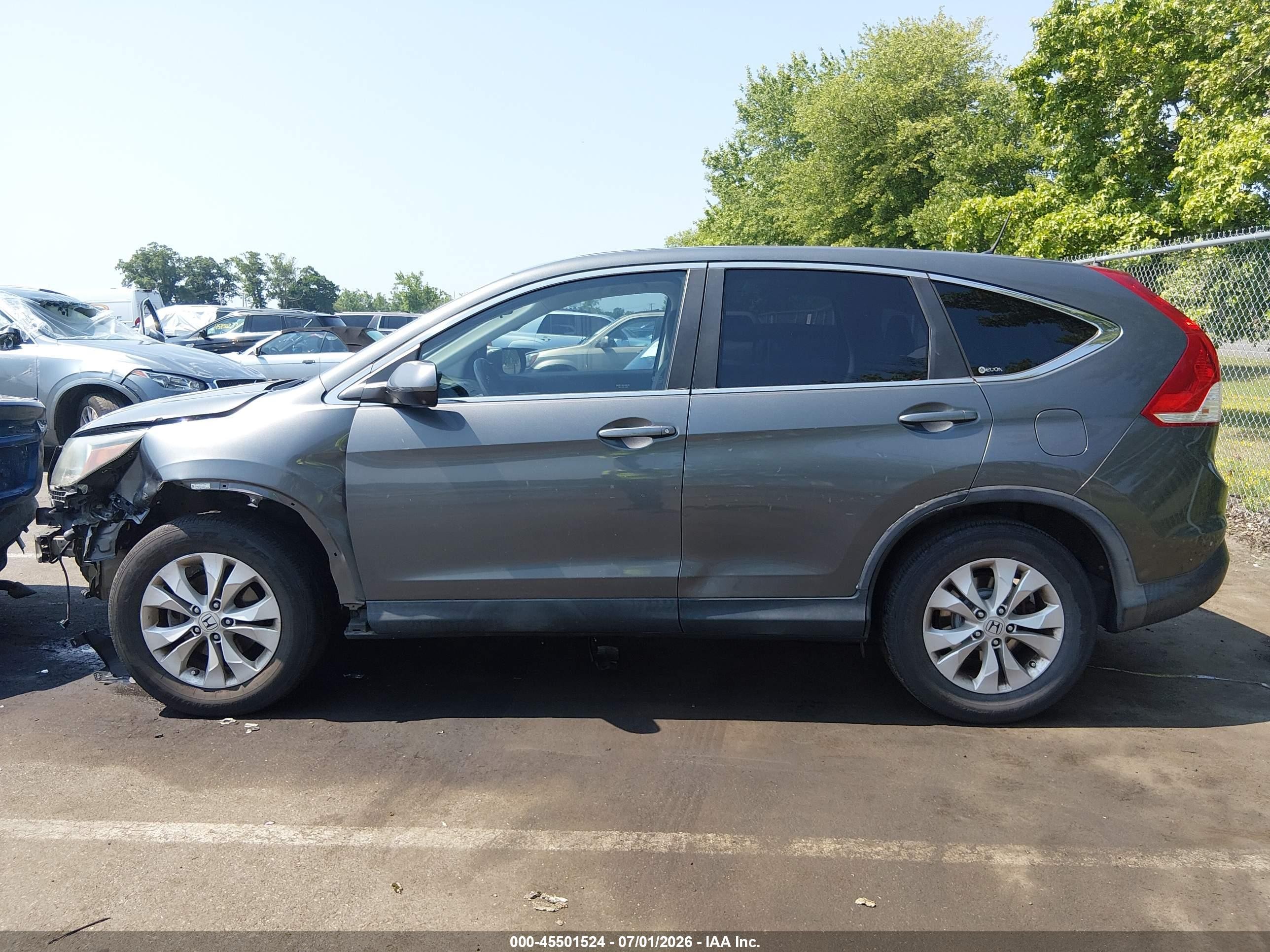 2012 Honda Cr-v Ex Gray vin: 5J6RM3H51CL048195