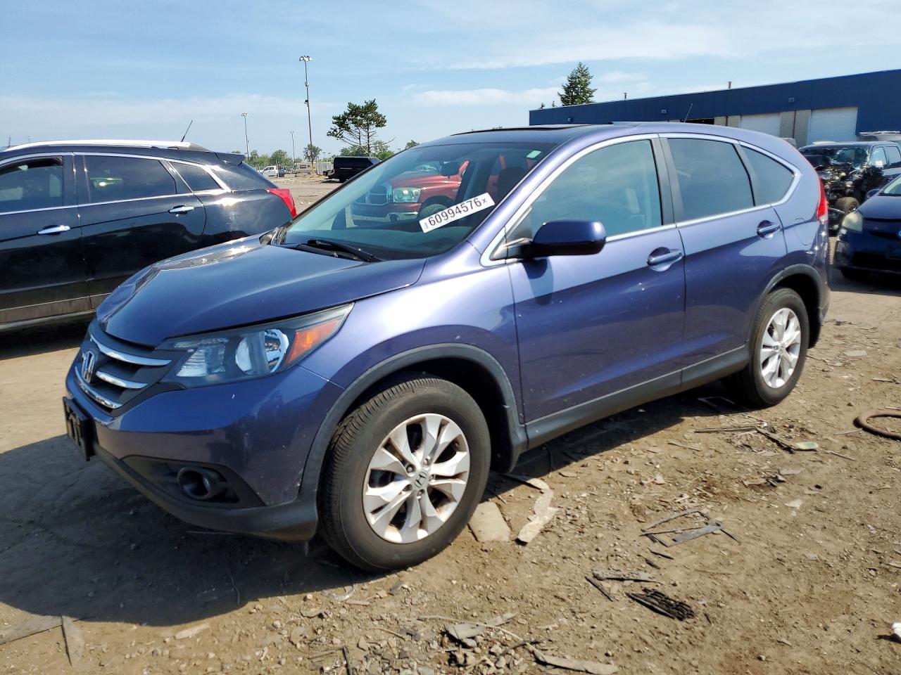 2013 Honda Cr-v Ex Blue vin: 5J6RM3H51DL002223