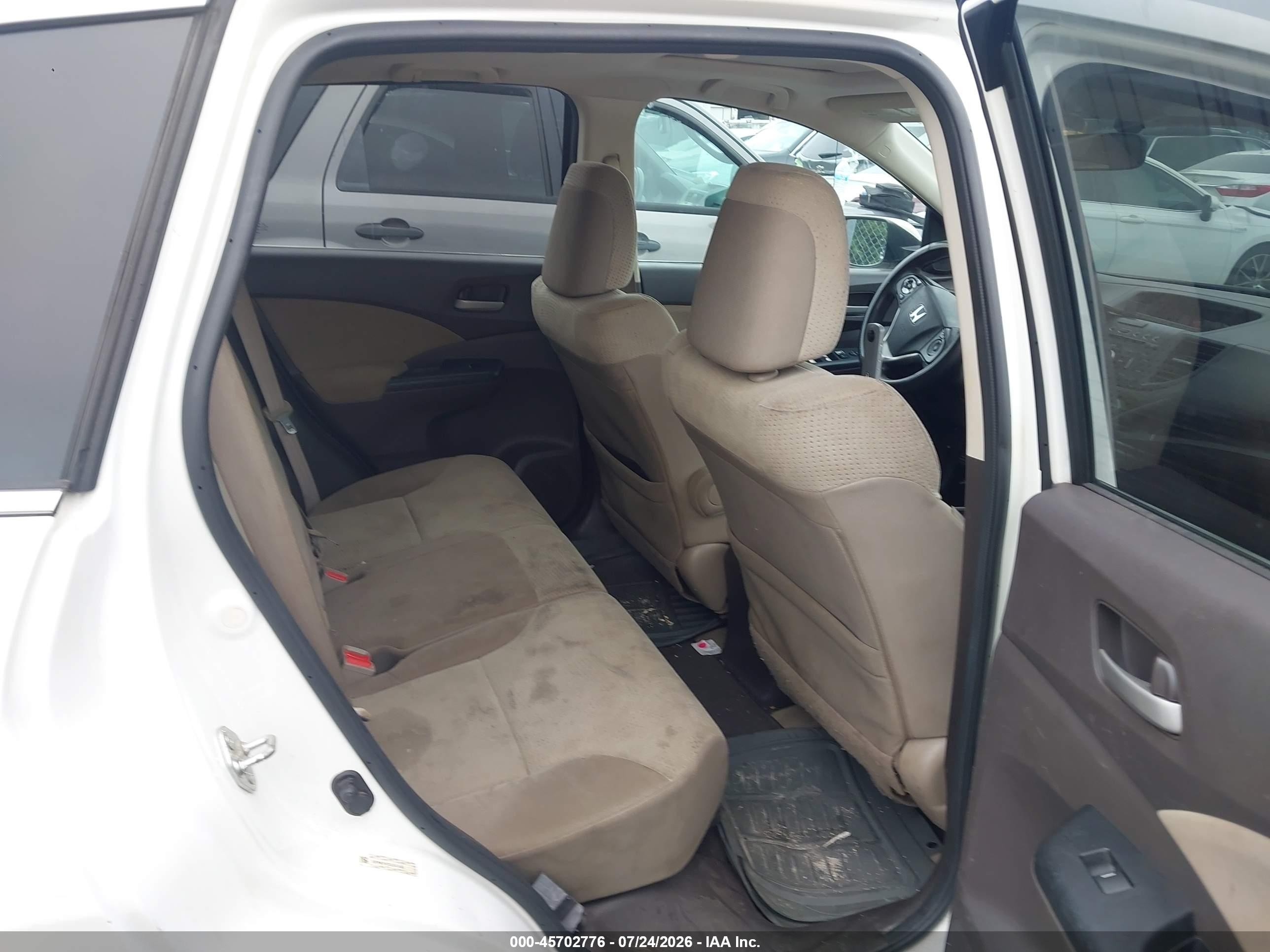 2013 Honda Cr-v Ex White vin: 5J6RM3H51DL043449