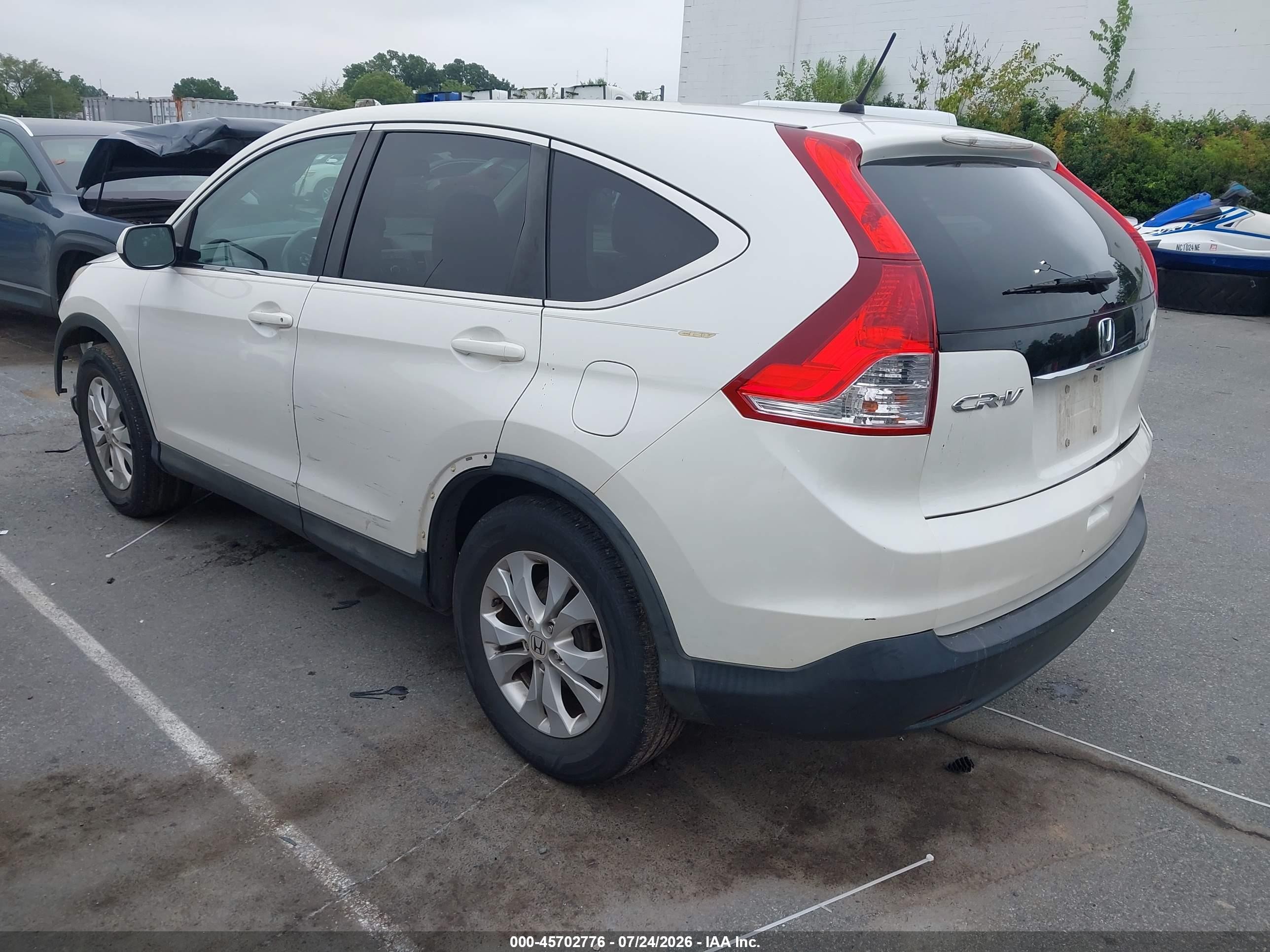 2013 Honda Cr-v Ex White vin: 5J6RM3H51DL043449