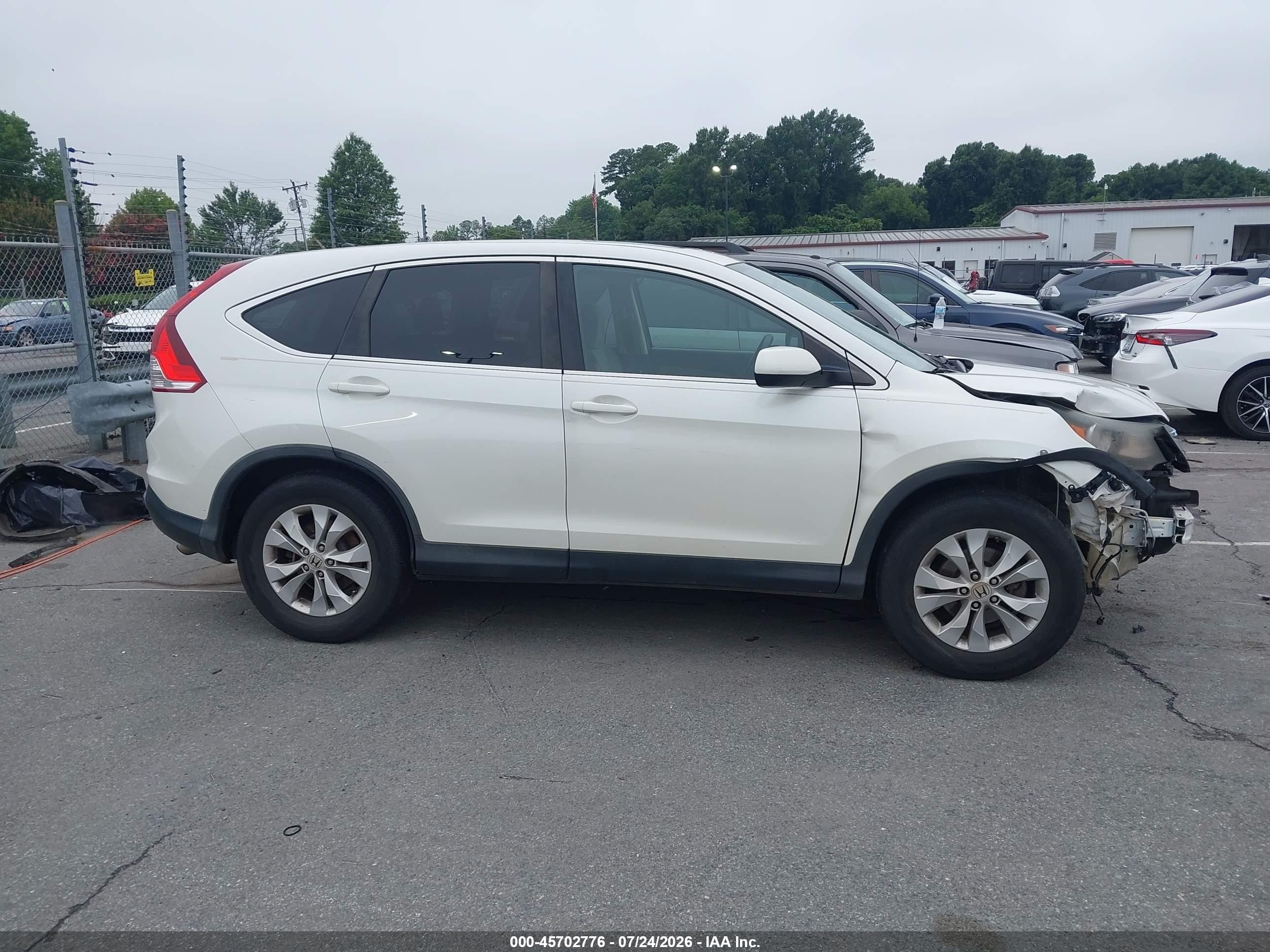 2013 Honda Cr-v Ex White vin: 5J6RM3H51DL043449
