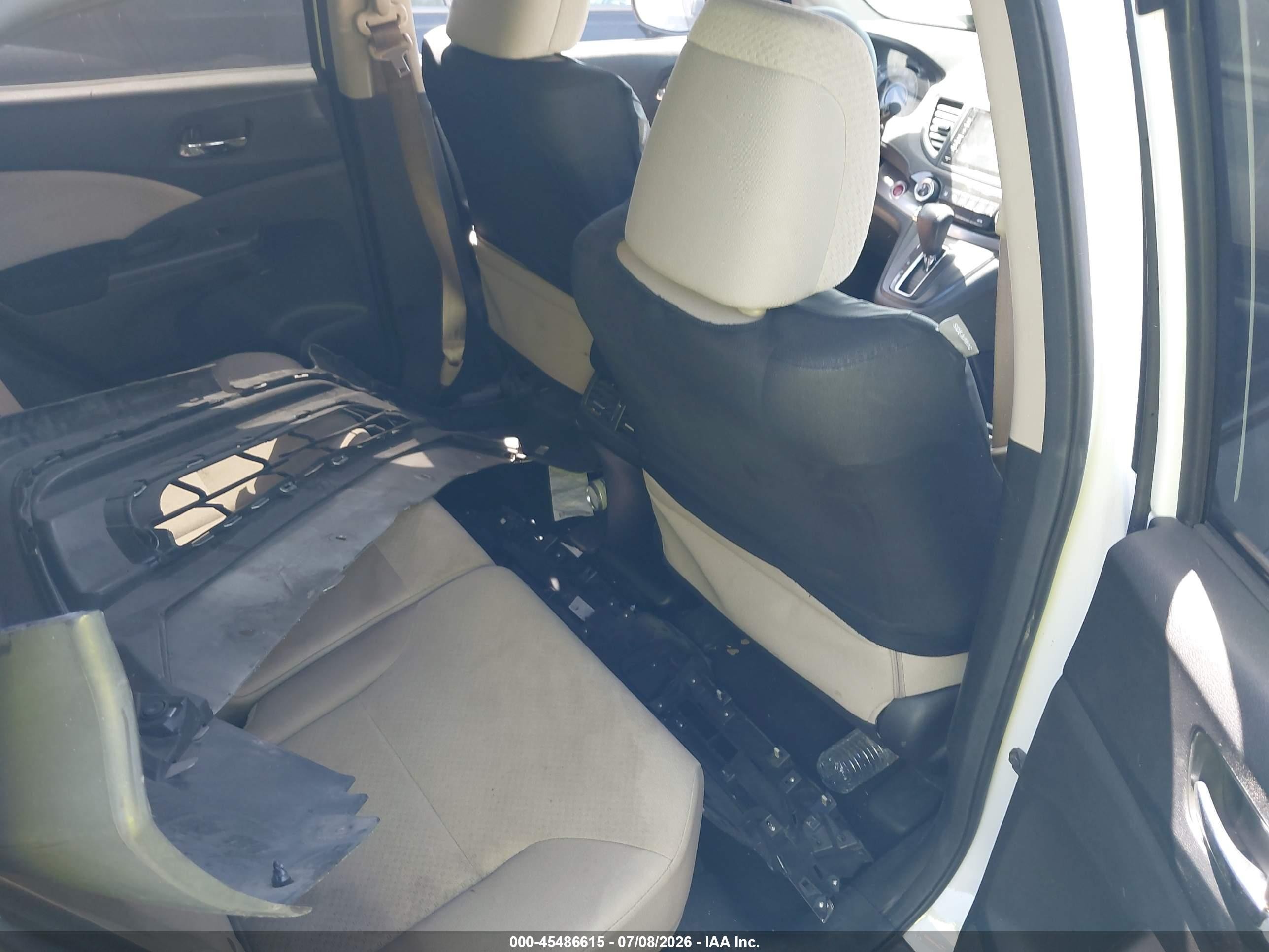 2015 Honda Cr-v Ex White vin: 5J6RM3H51FL018635