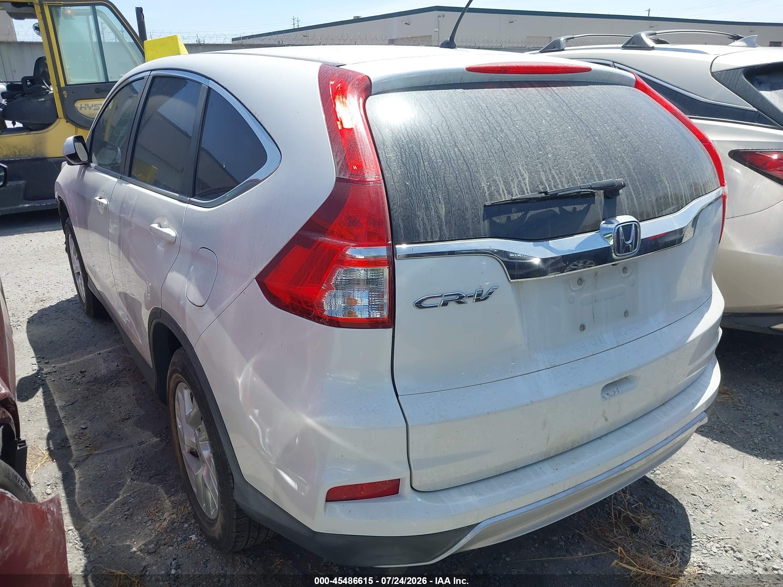 2015 Honda Cr-v Ex White vin: 5J6RM3H51FL018635