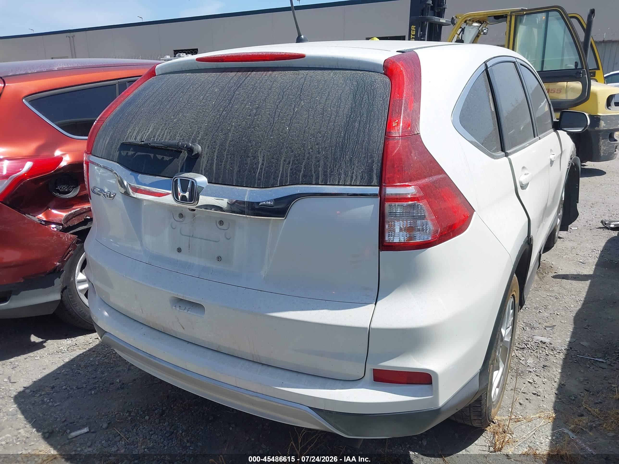 2015 Honda Cr-v Ex White vin: 5J6RM3H51FL018635