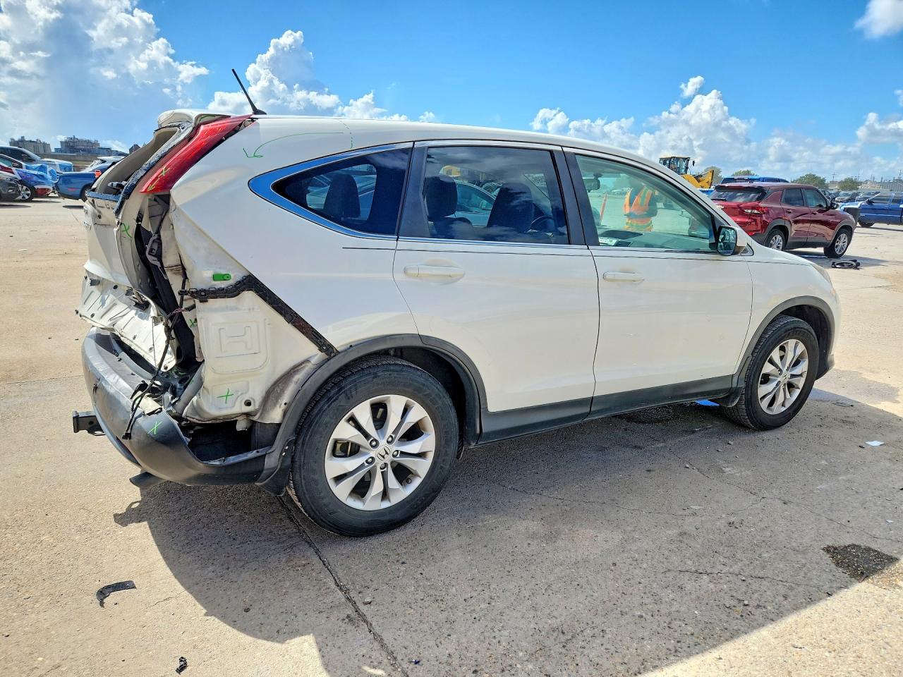 2012 Honda Cr-v Ex White vin: 5J6RM3H52CL023550