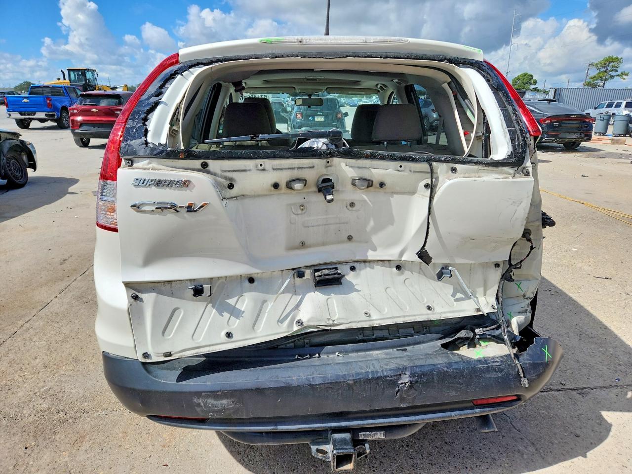 2012 Honda Cr-v Ex White vin: 5J6RM3H52CL023550