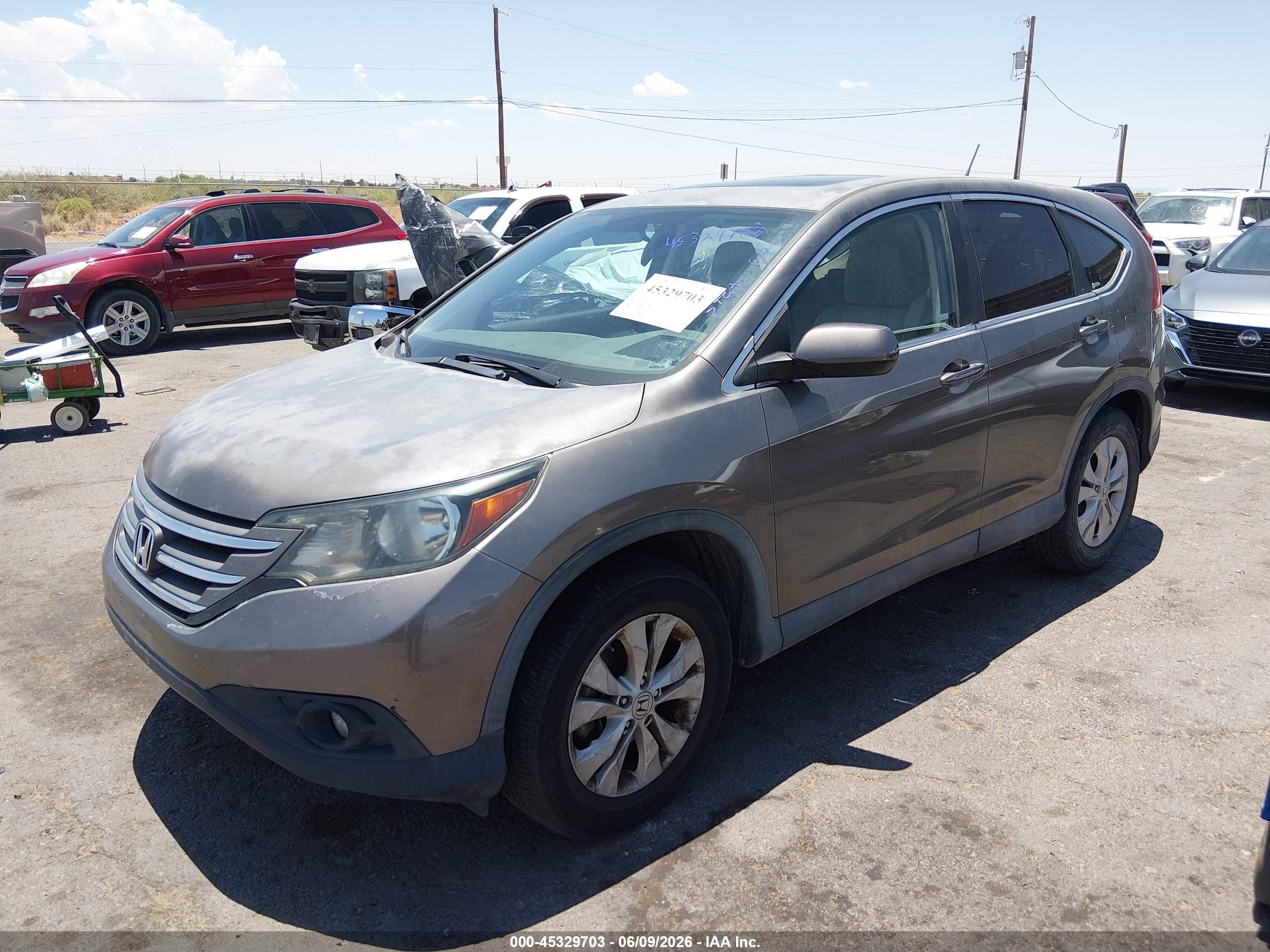 2012 Honda Cr-v Ex Gray vin: 5J6RM3H52CL040588