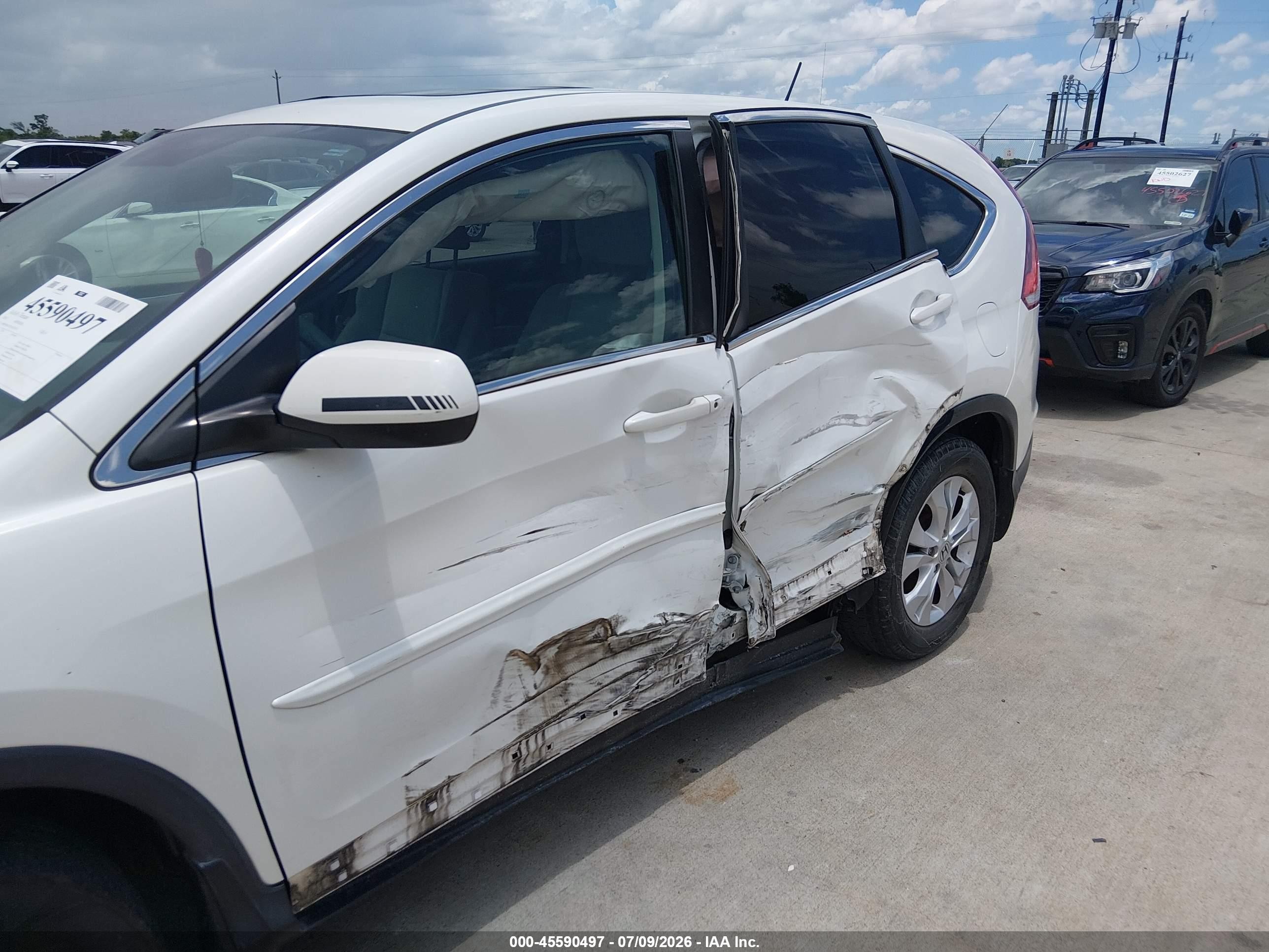 2013 Honda Cr-v Ex Белый vin: 5J6RM3H52DL001243