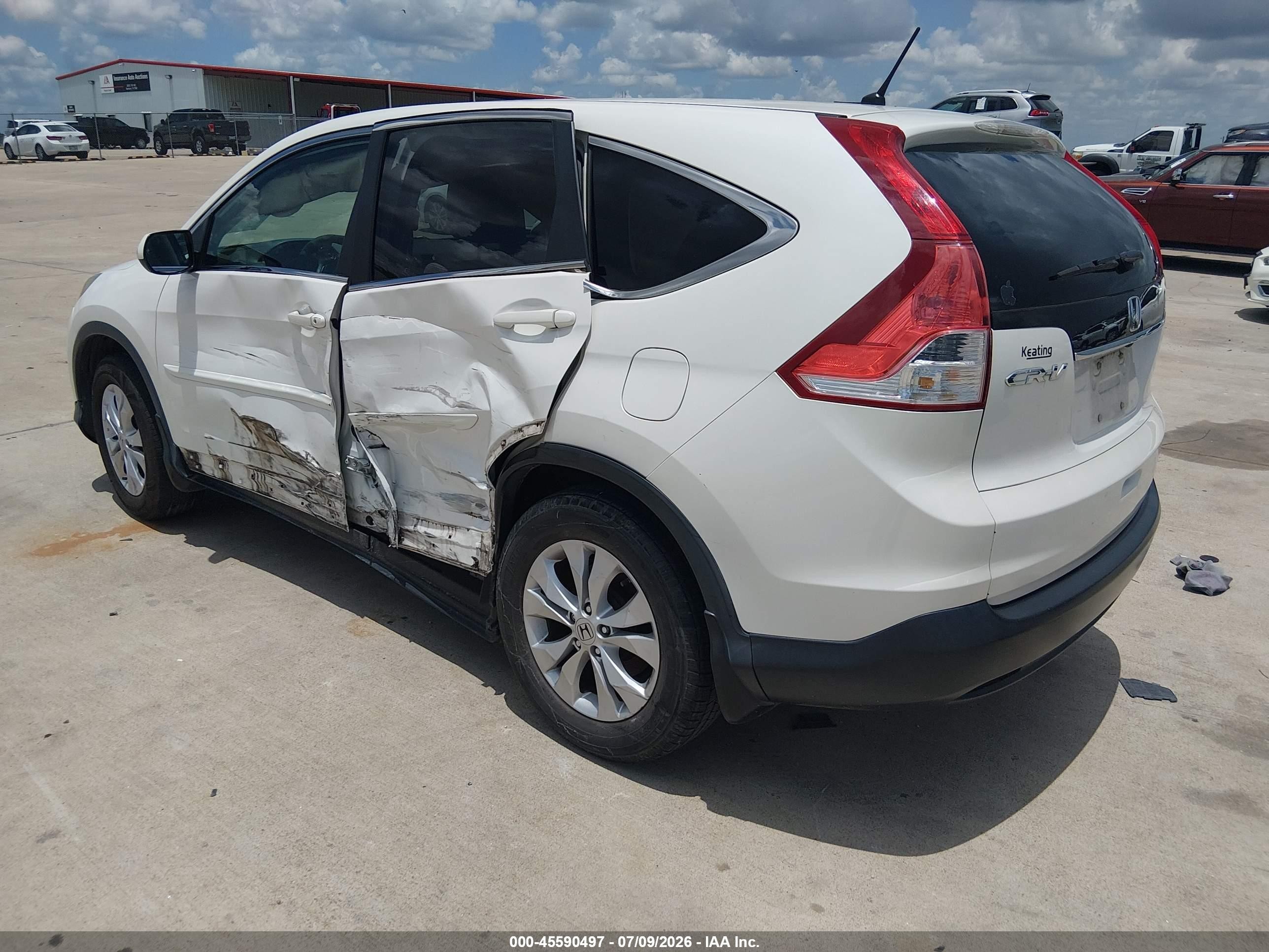 2013 Honda Cr-v Ex Белый vin: 5J6RM3H52DL001243
