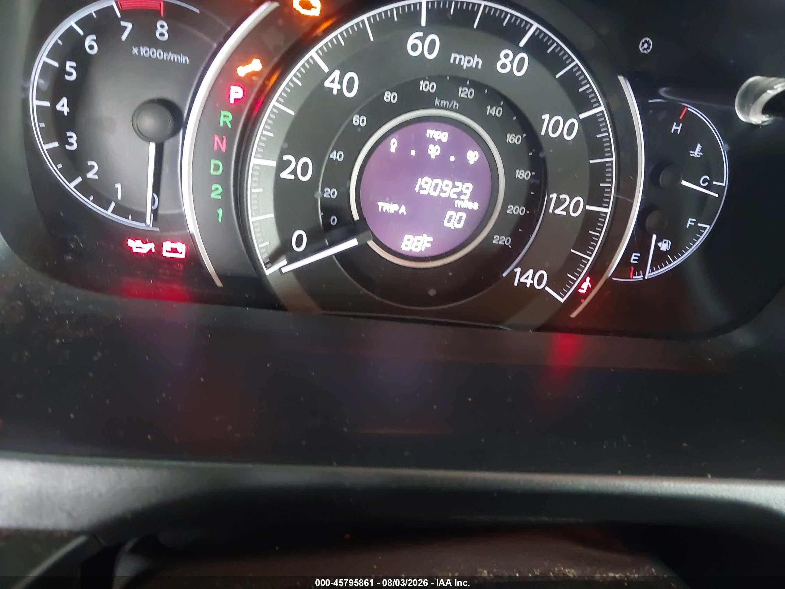 2013 Honda Cr-v Ex Maroon vin: 5J6RM3H52DL031827
